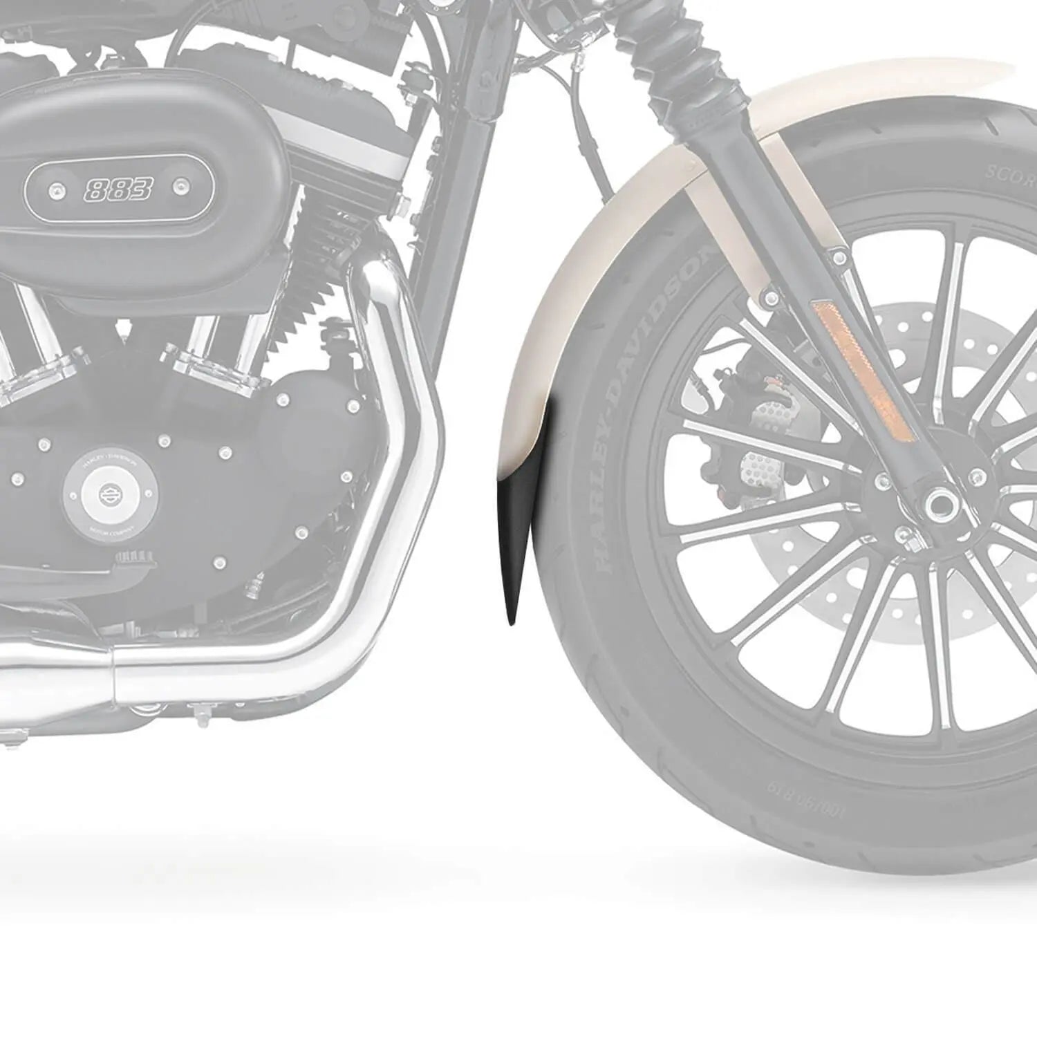 Pyramid Extenda Fenda | Matte Black | Harley Davidson Dyna Low Rider (FXDL) 1993>2009 - Shop name