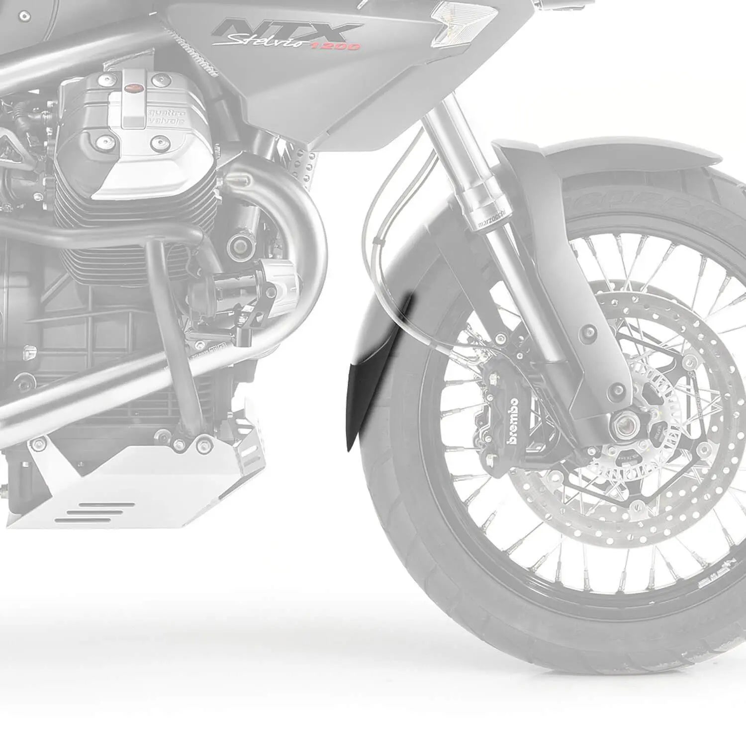 Pyramid Extenda Fenda | Matte Black | Moto Guzzi Stelvio 1200 8V 2008>2016 - Shop name