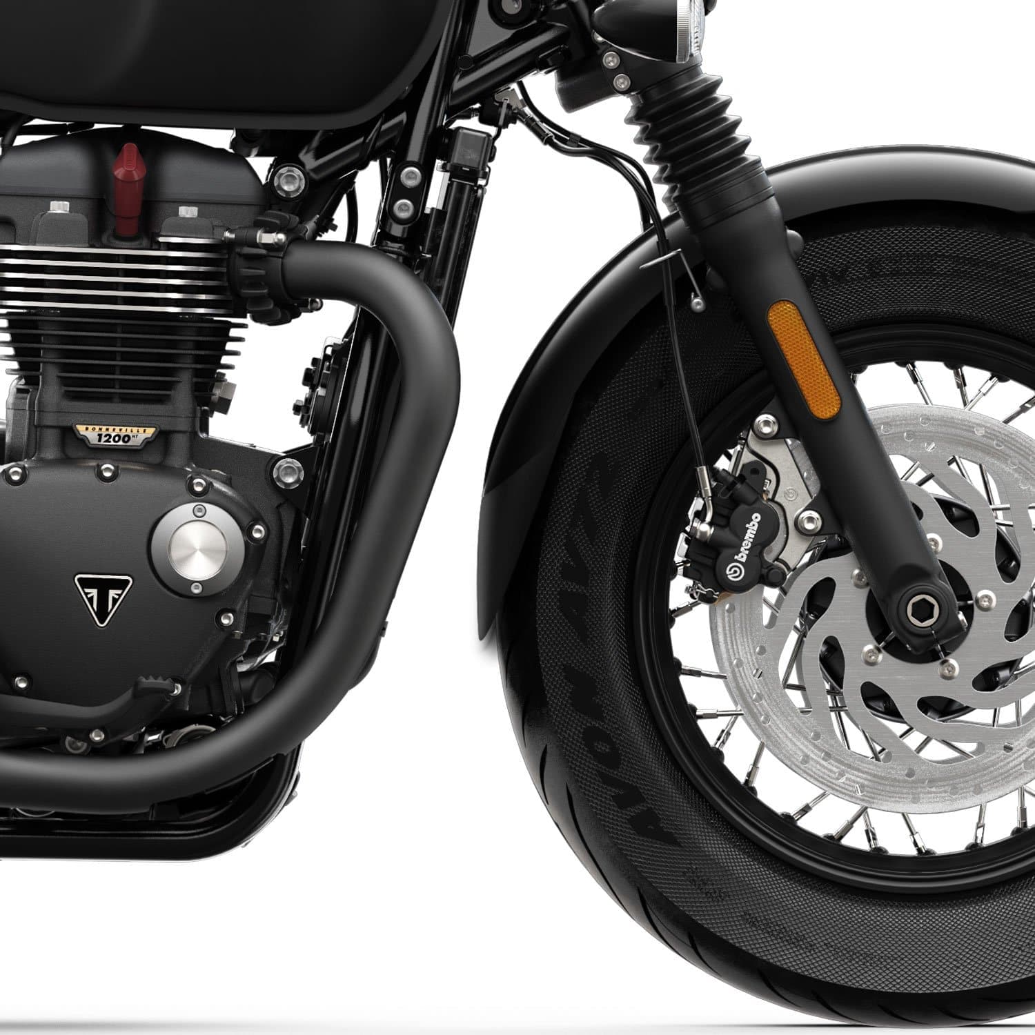 Pyramid Extenda Fenda | Matte Black | Triumph Bonneville Bobber 2017>Current - Shop name