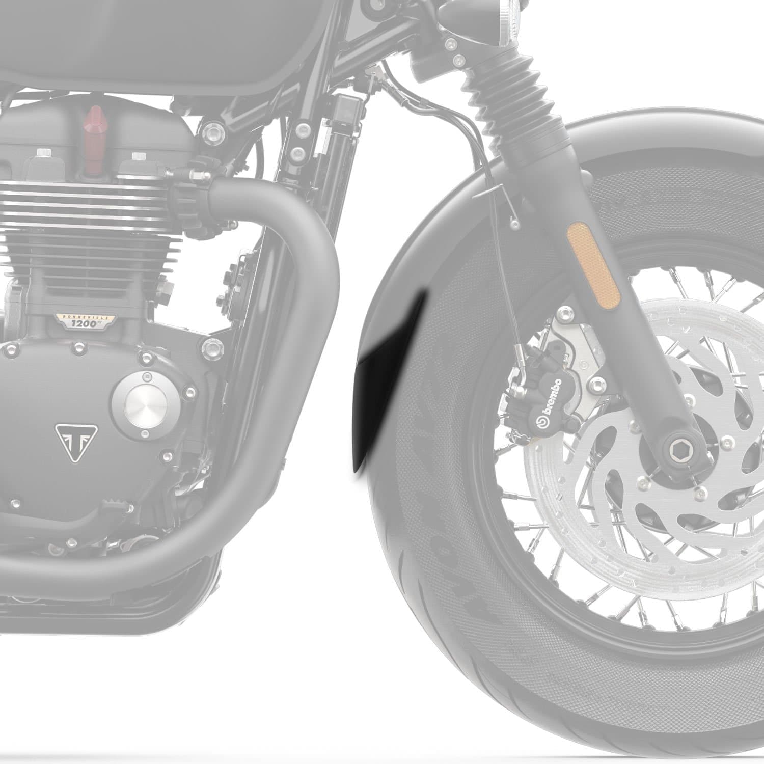 Pyramid Extenda Fenda | Matte Black | Triumph Bonneville Bobber 2017>Current - Shop name