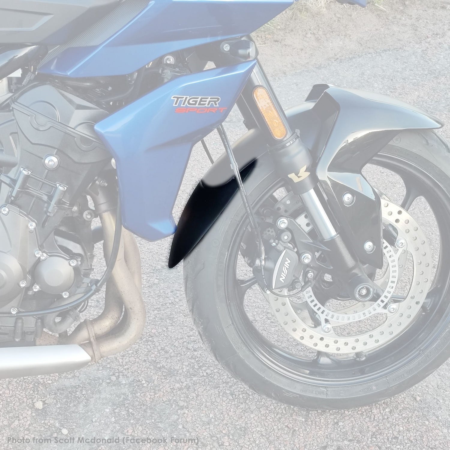 Pyramid Extenda Fenda | Matte Black | Triumph Tiger Sport 660 2022>Current - Shop name