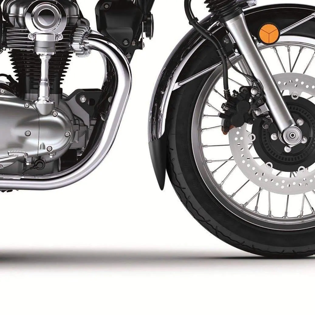 Pyramid Extenda Fenda (chrome guard only) | Matte Black | Kawasaki W 650 1999>2009 - Shop name