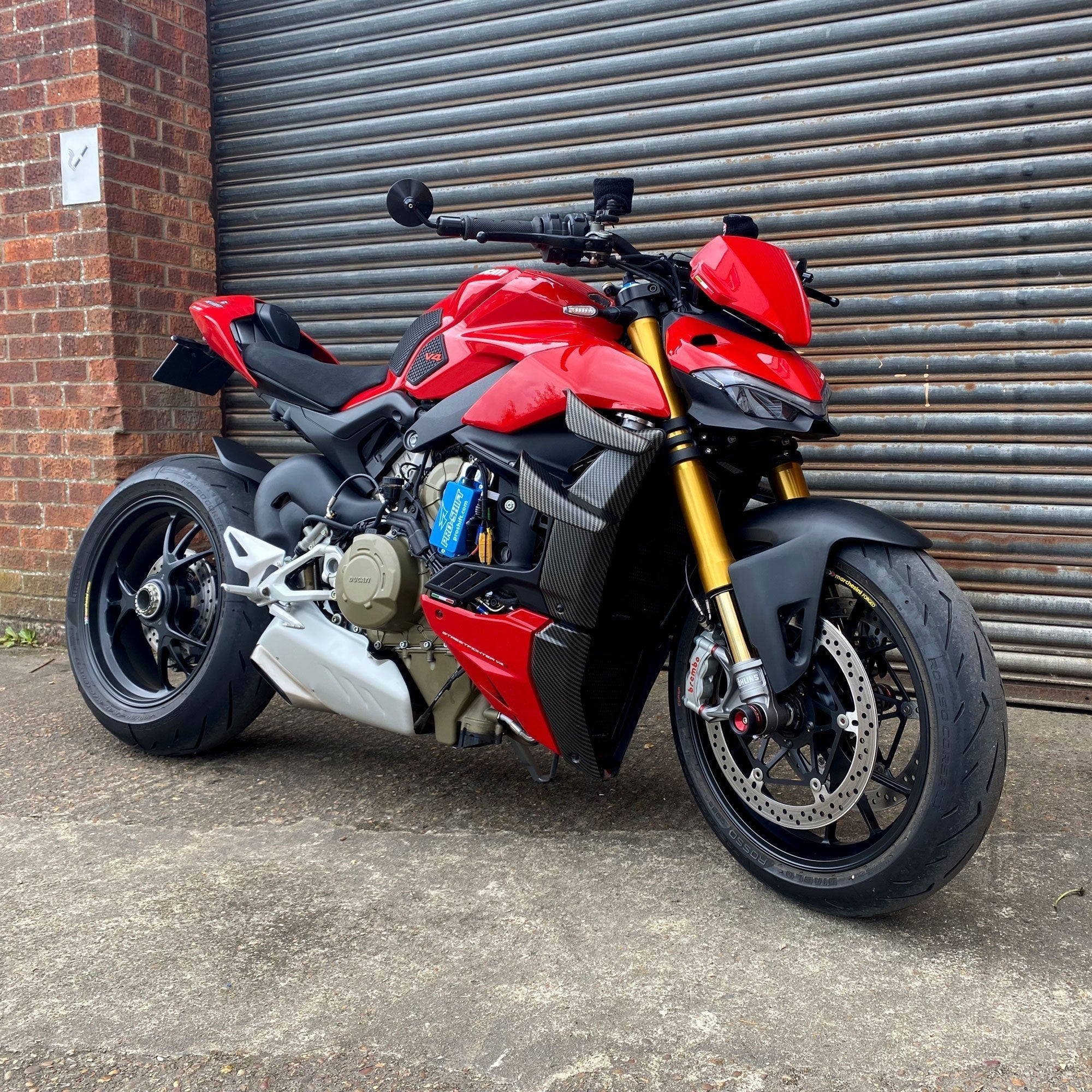 Pyramid Fly Screen | Ducati Red | Ducati Streetfighter V4 S 2020>2024 - Pyramid Motorcycle Accessories