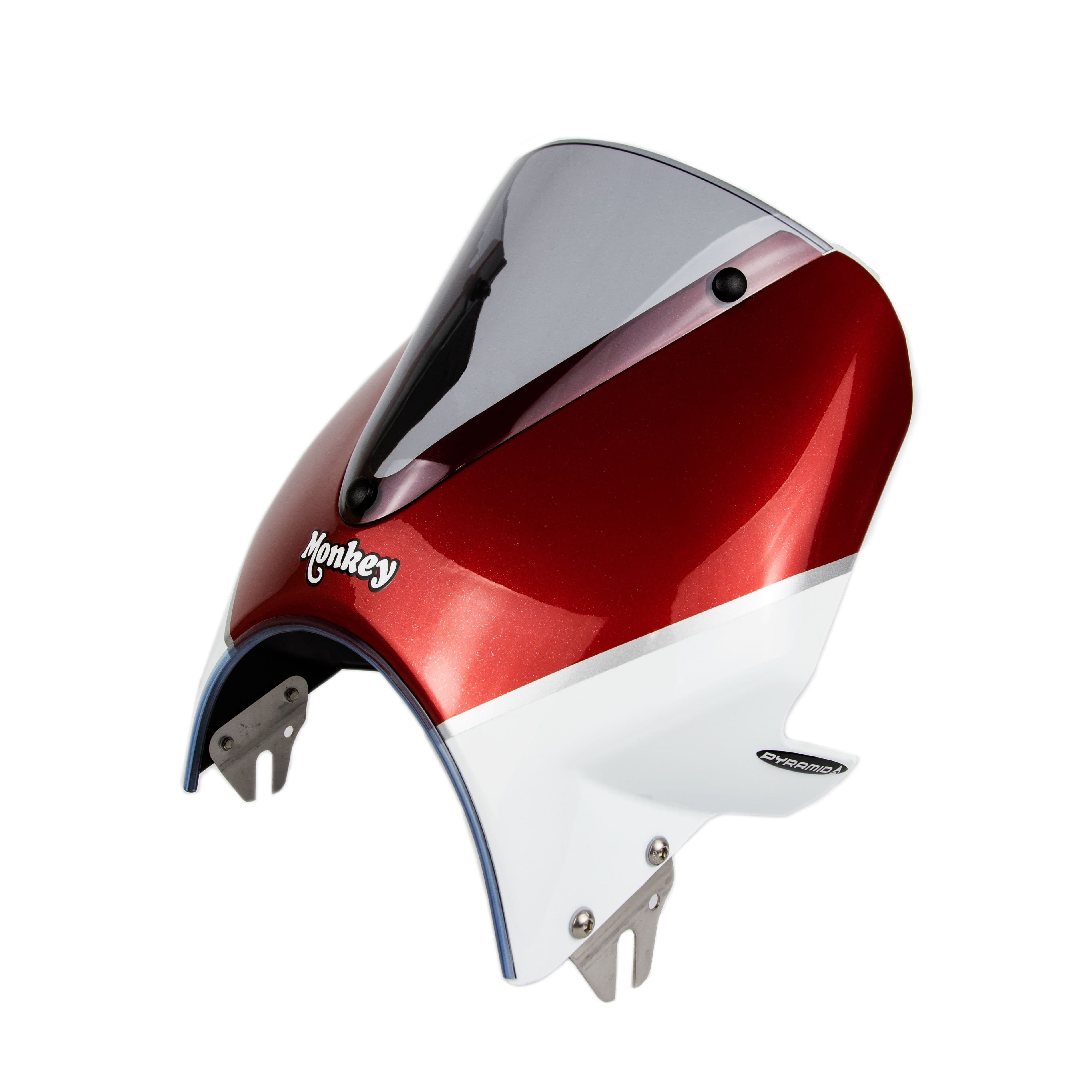 Pyramid Fly Screen | Pearl Nebula Red/Ross White | Honda Monkey 125 2018>2020 - Pyramid Motorcycle Accessories