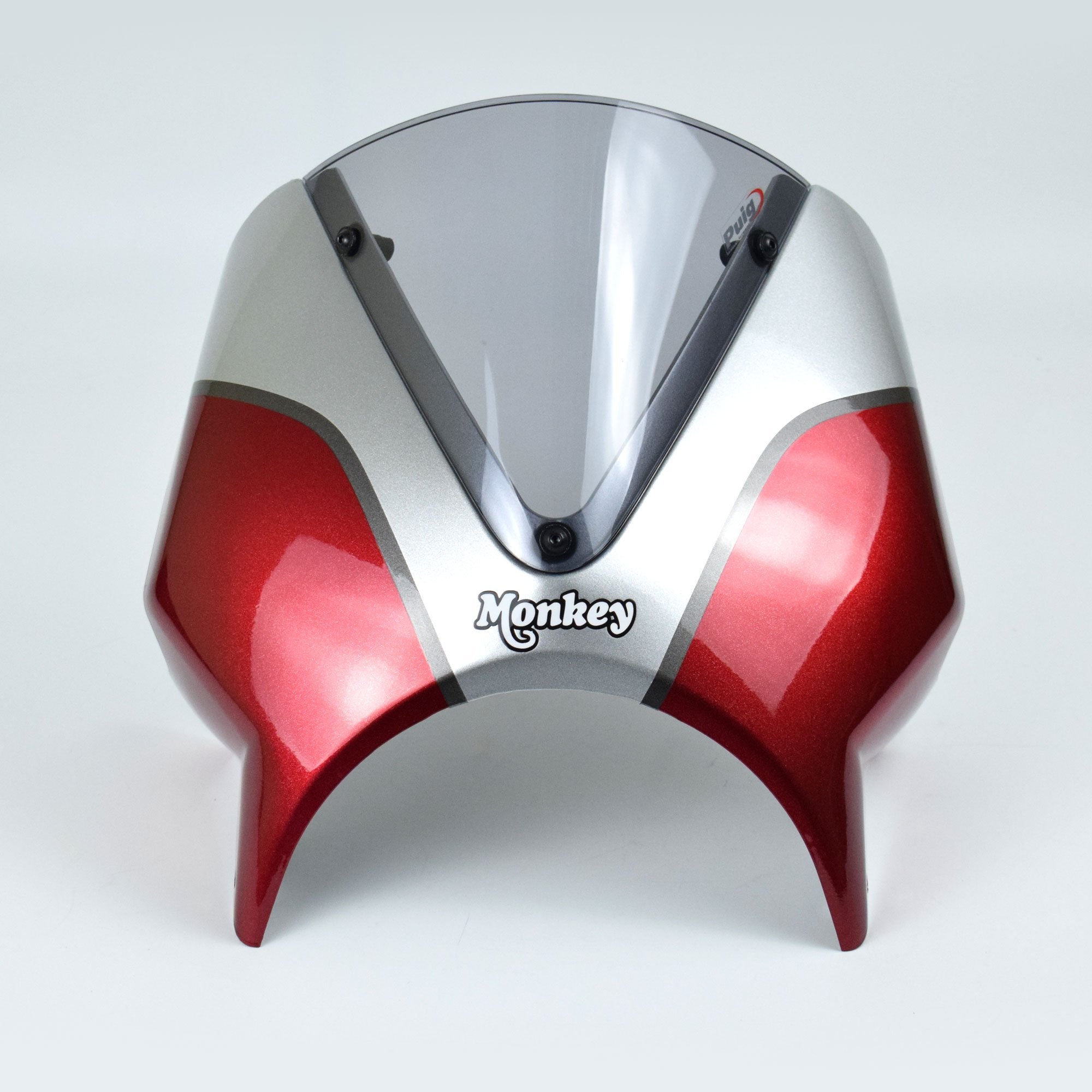 Pyramid Fly Screen | Pearl Nebula Red/Silver | Honda Monkey 125 2021>Current - Pyramid Motorcycle Accessories