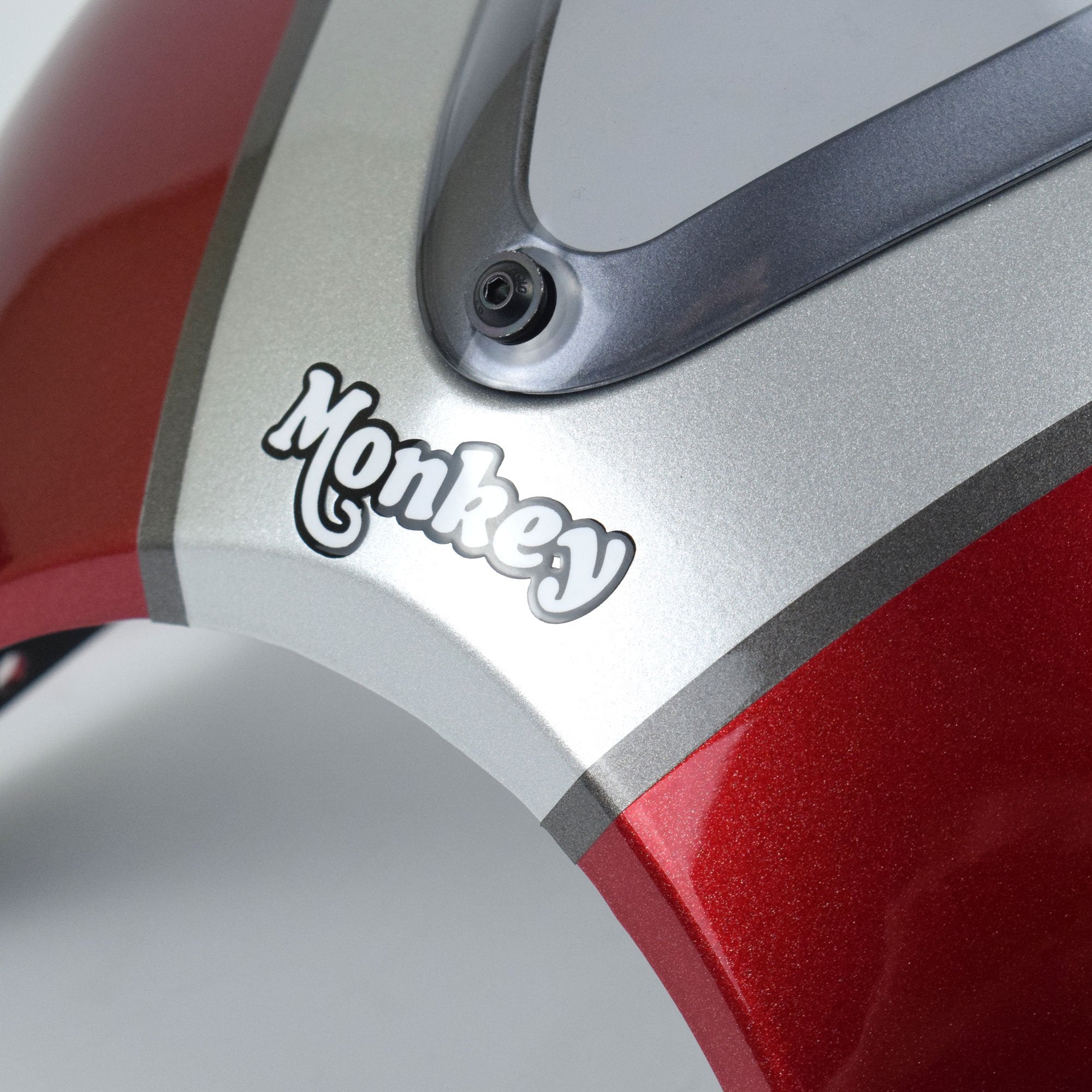 Pyramid Fly Screen | Pearl Nebula Red/Silver | Honda Monkey 125 2021>Current - Pyramid Motorcycle Accessories