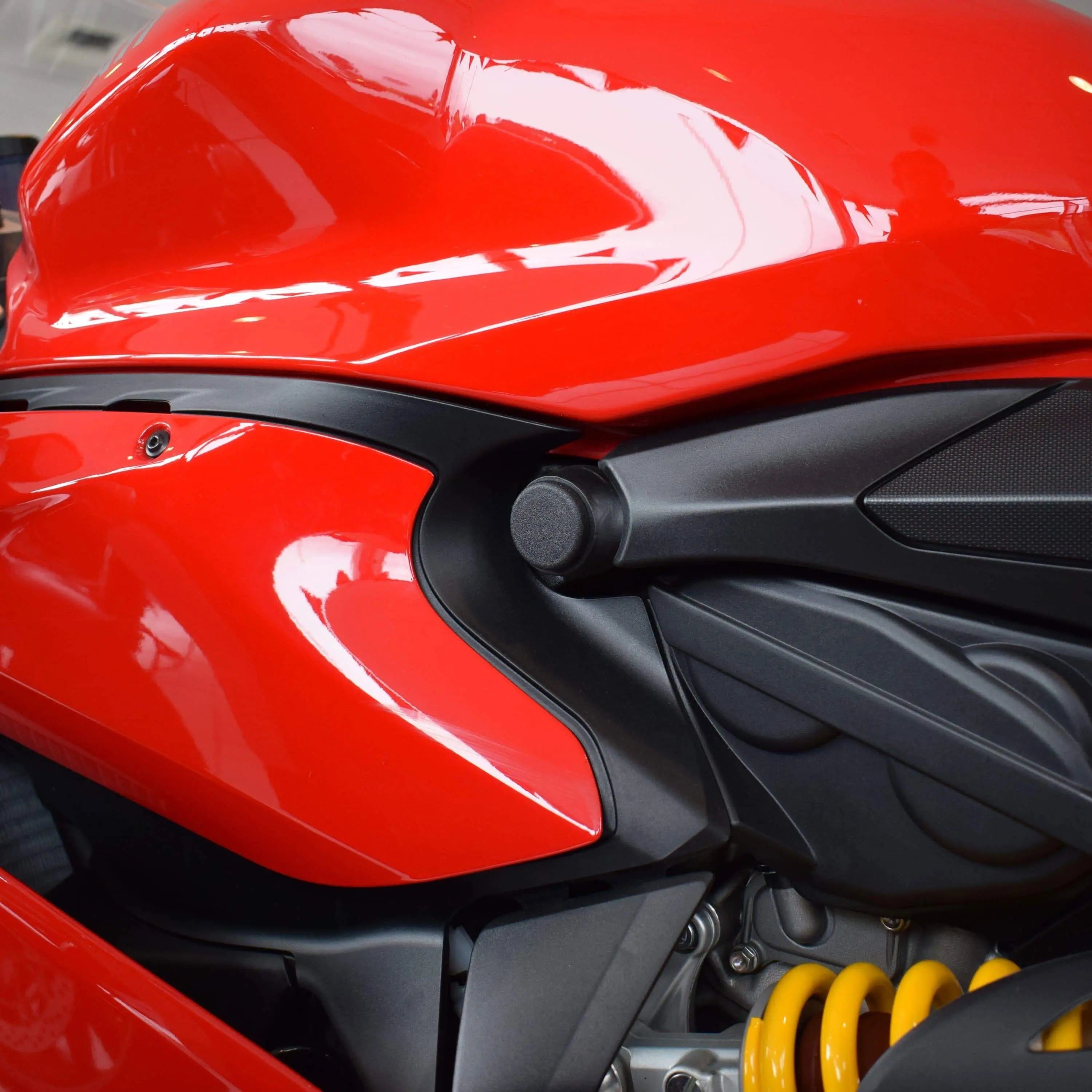 Pyramid Frame End Caps | Matte Black | Ducati 899 Panigale 2013>2015 - Shop name