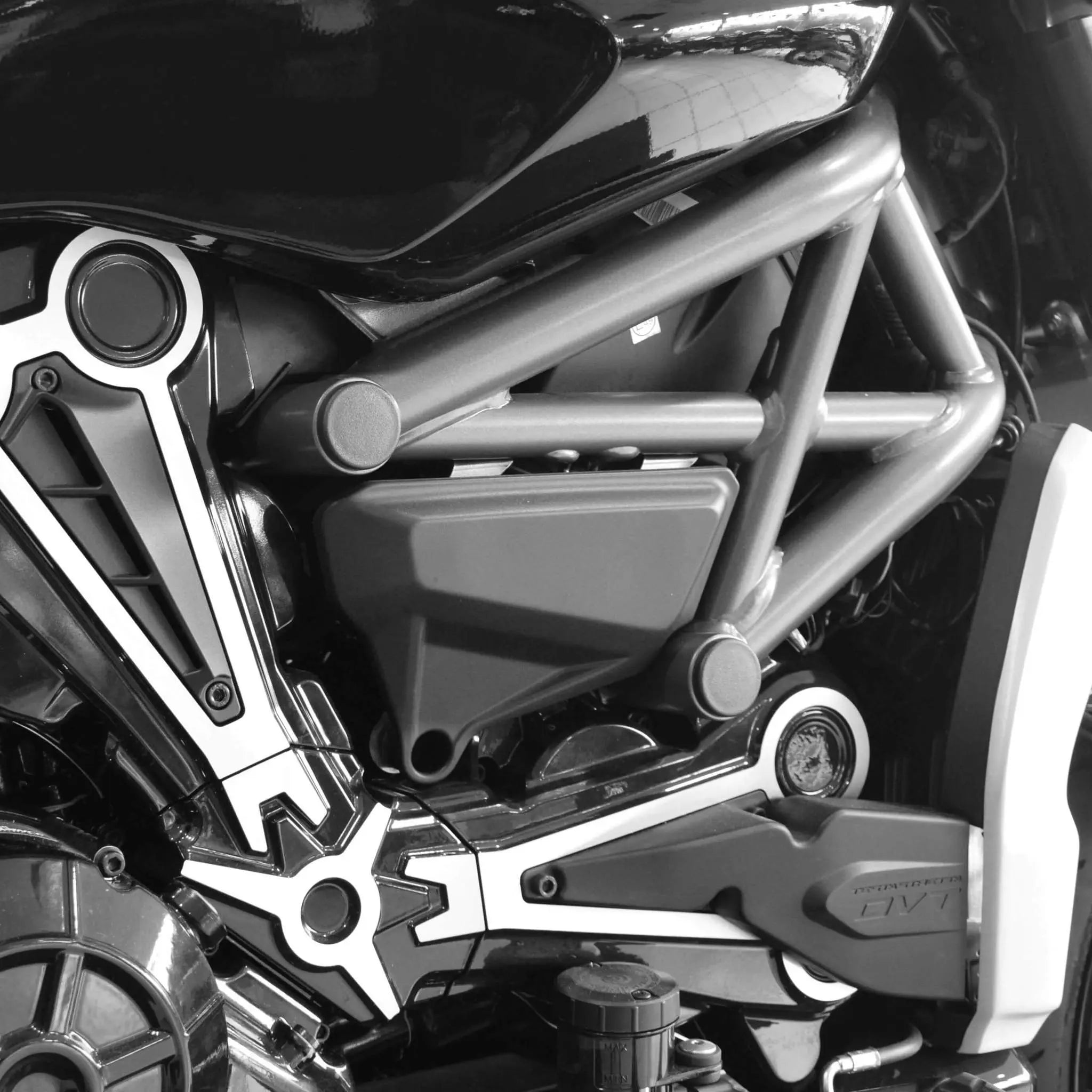 Pyramid Frame End Caps | Matte Black | Ducati Diavel 1260 2019>Current - Shop name