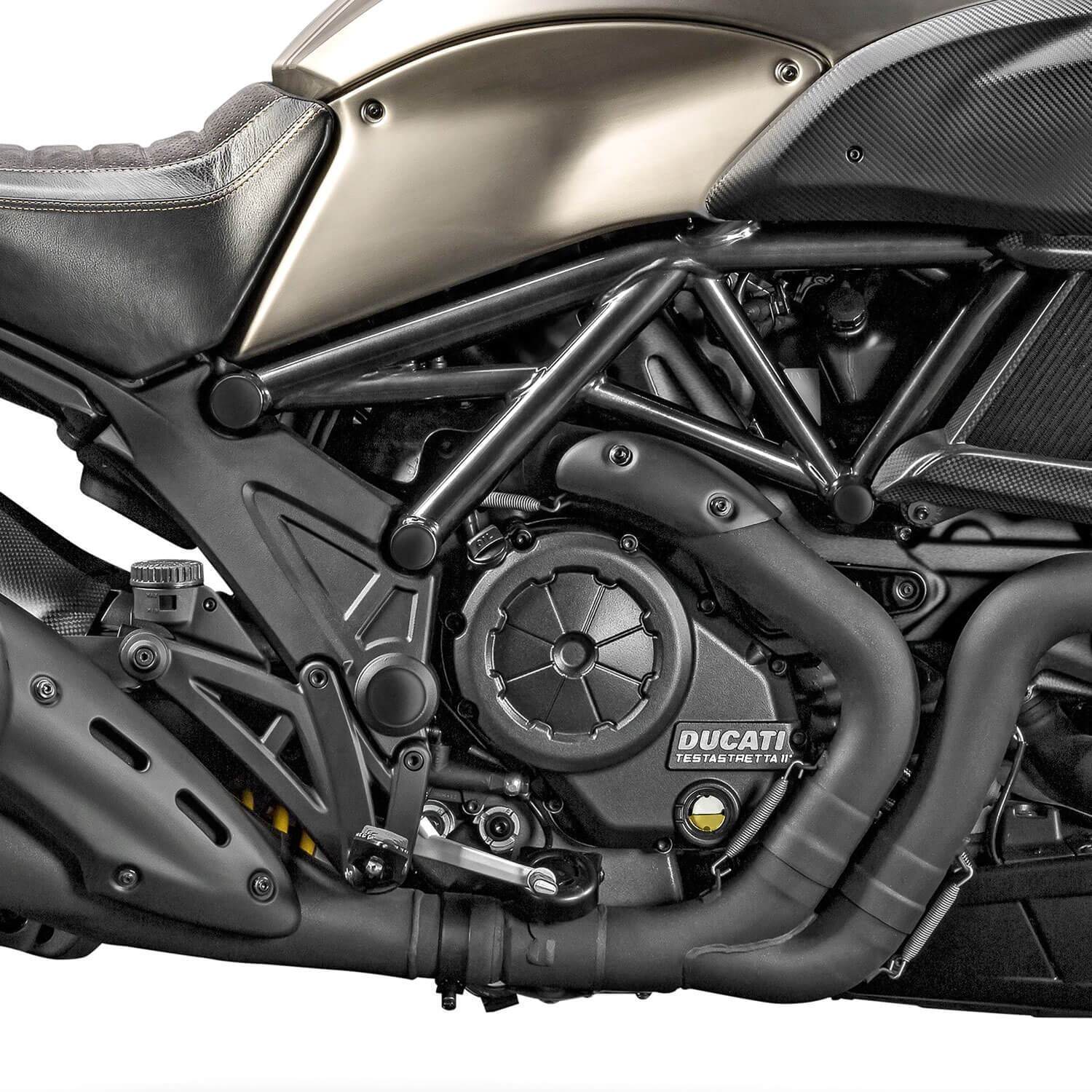 Pyramid Frame End Caps | Matte Black | Ducati Diavel 2011>Current - Shop name