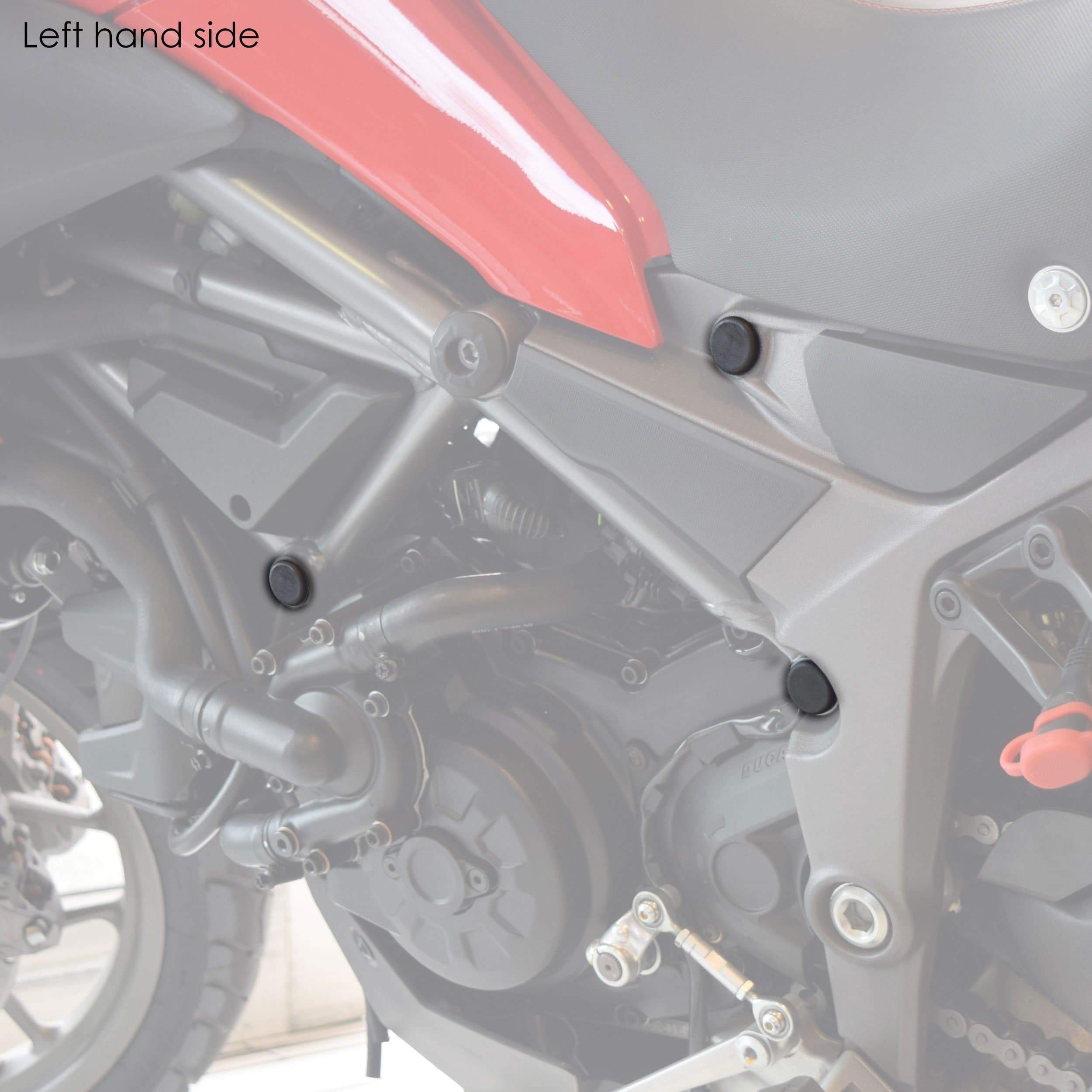Pyramid Frame End Caps | Matte Black | Ducati Multistrada 1200 Enduro 2015>2020 - Shop name