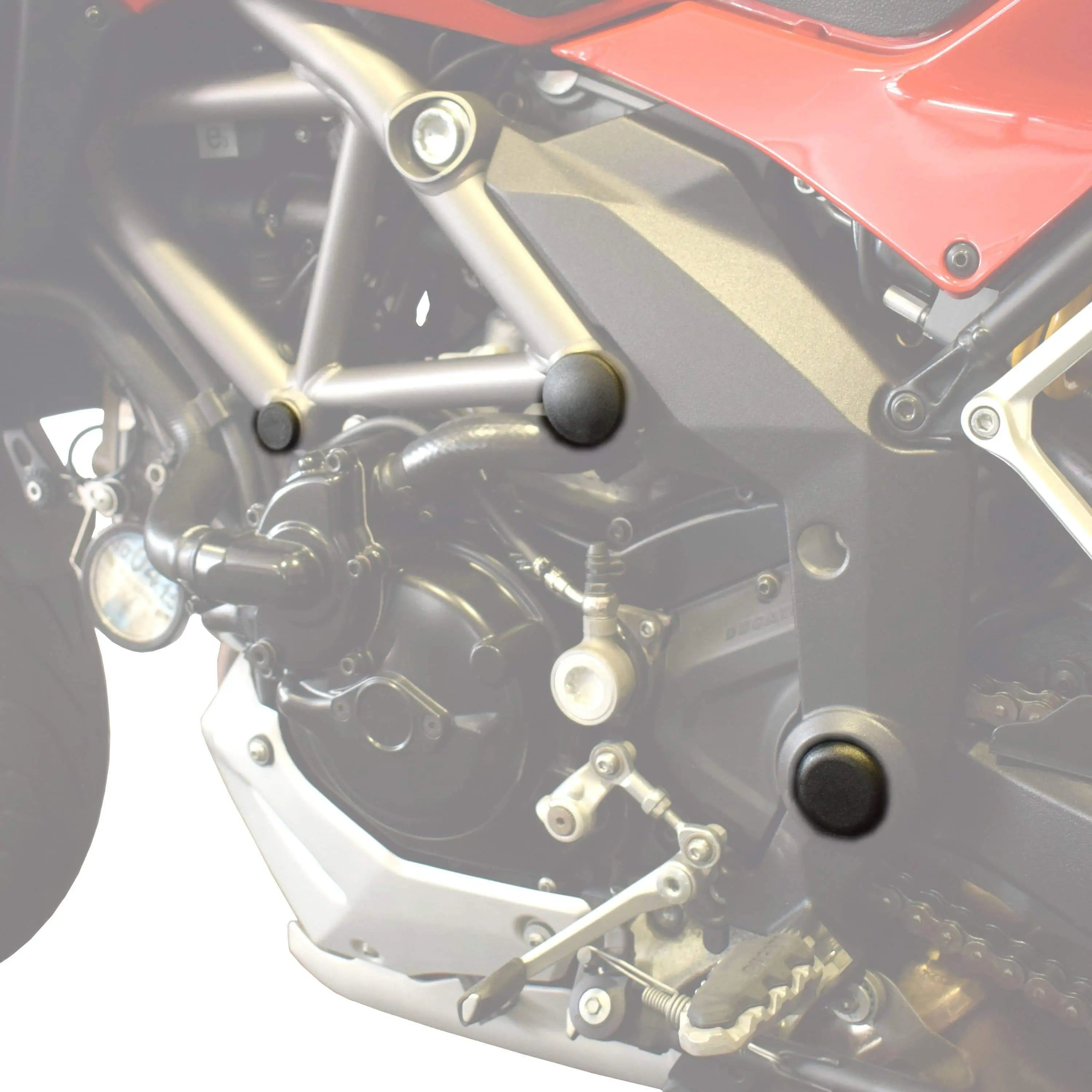 Pyramid Frame End Caps | Matte Black | Ducati Multistrada 1200/S 2010>2014 - Shop name
