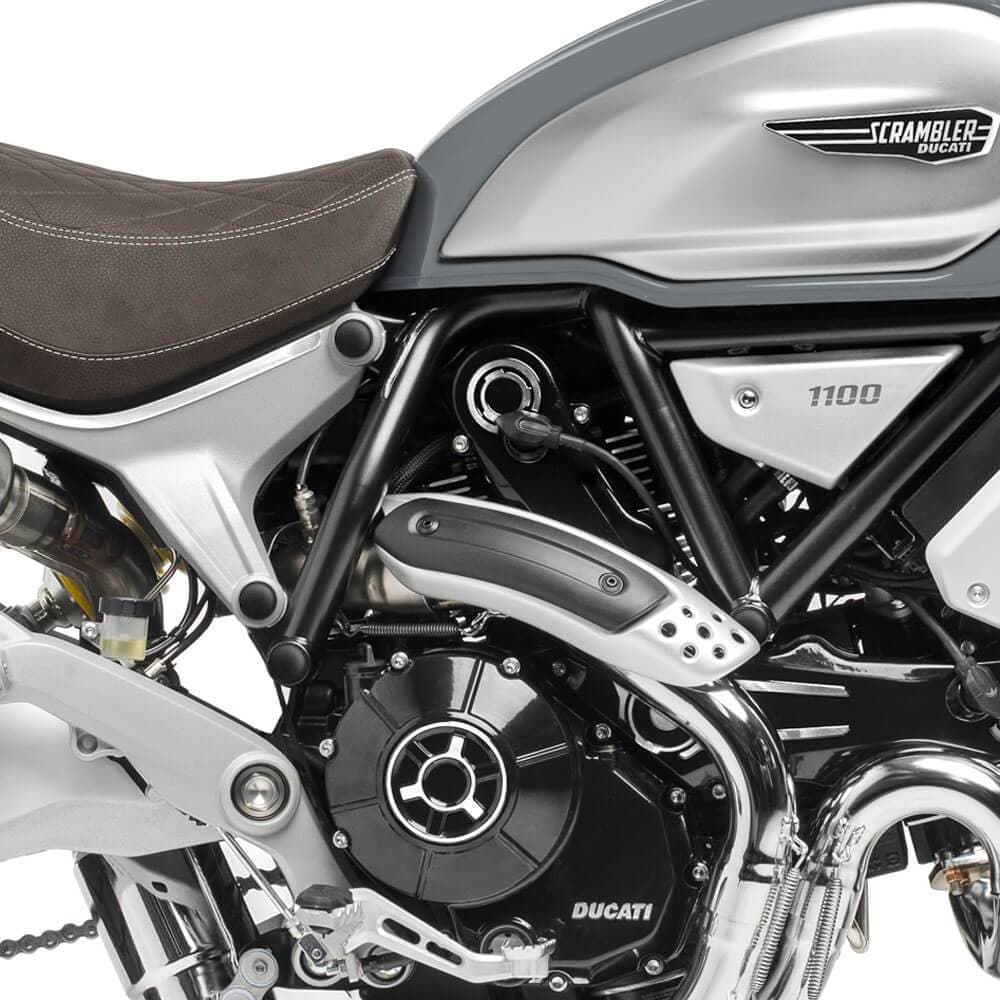Pyramid Frame End Caps | Matte Black | Ducati Scrambler 1100 2018>Current - Shop name