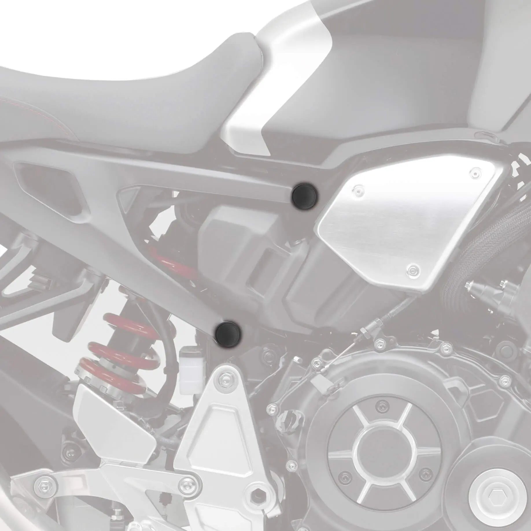 Pyramid Frame End Caps | Matte Black | Honda CB 1000 R 2018>Current - Shop name