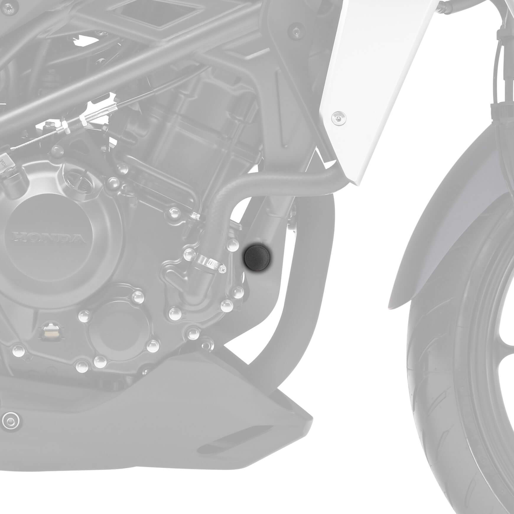 Pyramid Frame End Caps | Matte Black | Honda CB 125 R 2018>Current - Shop name