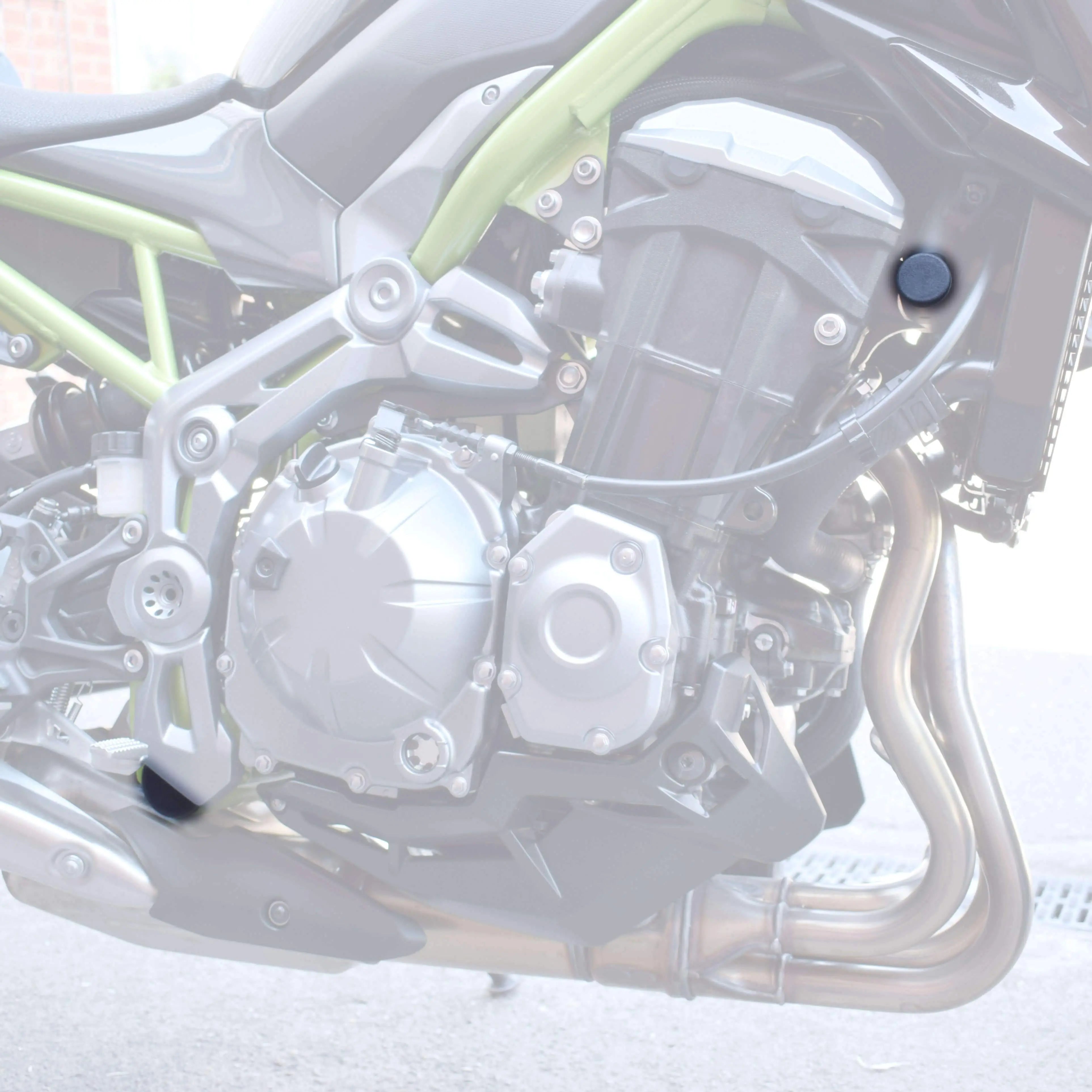 Pyramid Frame End Caps | Matte Black | Kawasaki Z 900 2017>Current - Shop name