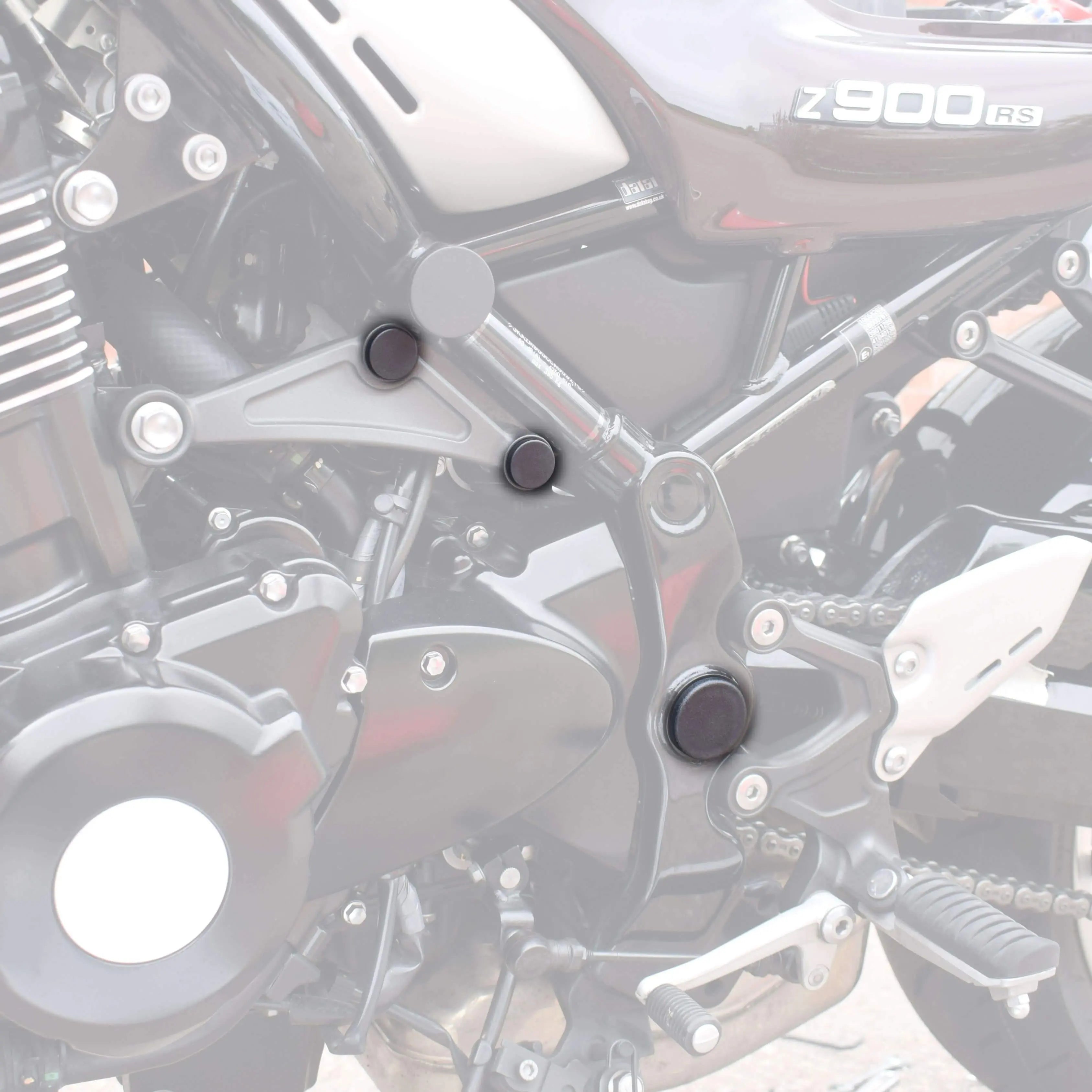 Pyramid Frame End Caps | Matte Black | Kawasaki Z 900 RS 2017>Current - Shop name