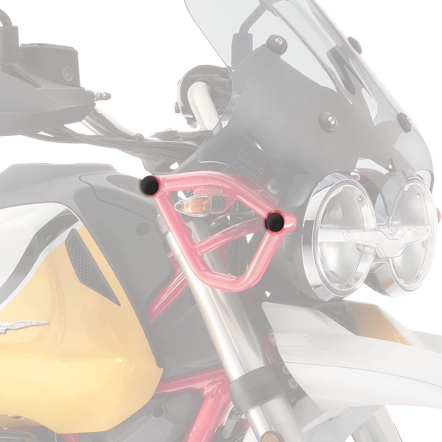 Pyramid Frame End Caps | Matte Black | Moto Guzzi V85 TT 2019>Current - Shop name