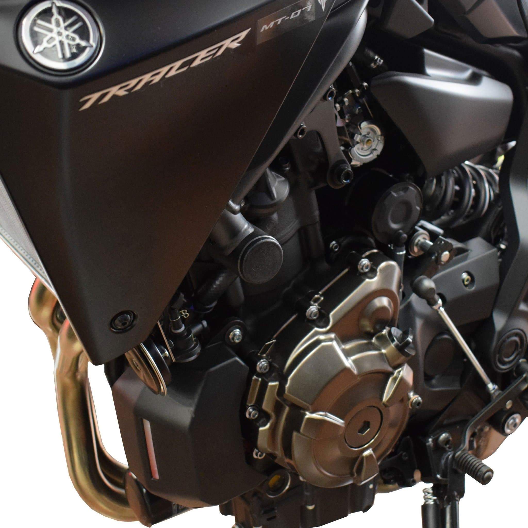 Pyramid Frame End Caps | Matte Black | Yamaha Tracer 7 GT 2021>Current - Shop name