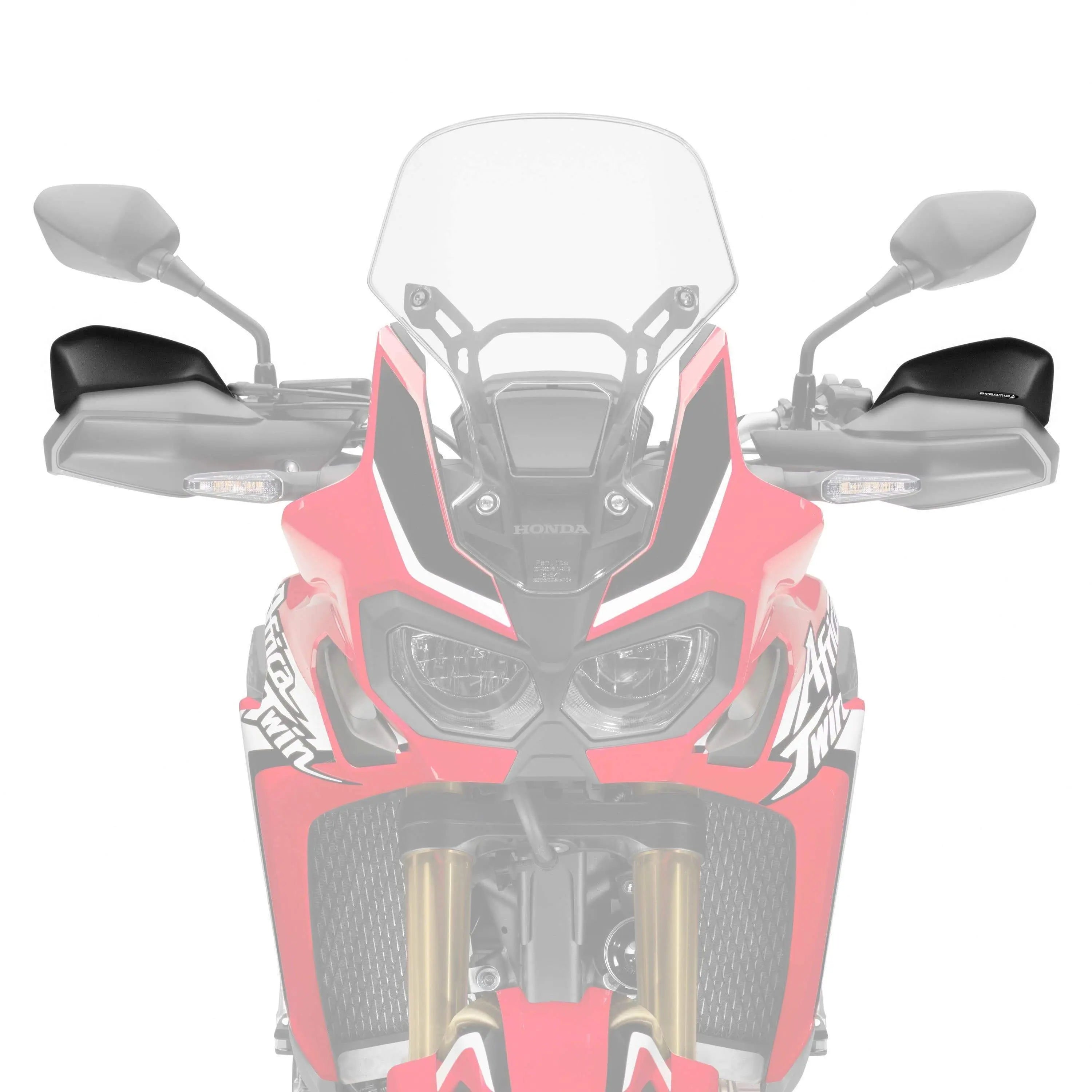 Pyramid Handguard Extensions | Matte Black | Honda CRF 1000 L Africa Twin Adventure Sports 2018>2019 - Shop name