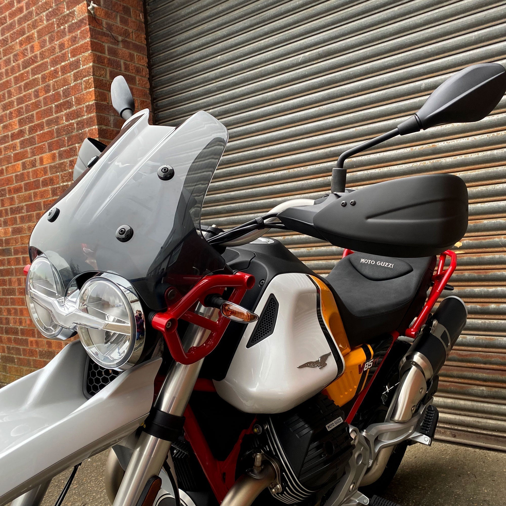 Pyramid Handguard Extensions | Matte Black | Moto Guzzi V85 TT 2019>Current - Pyramid Motorcycle Accessories