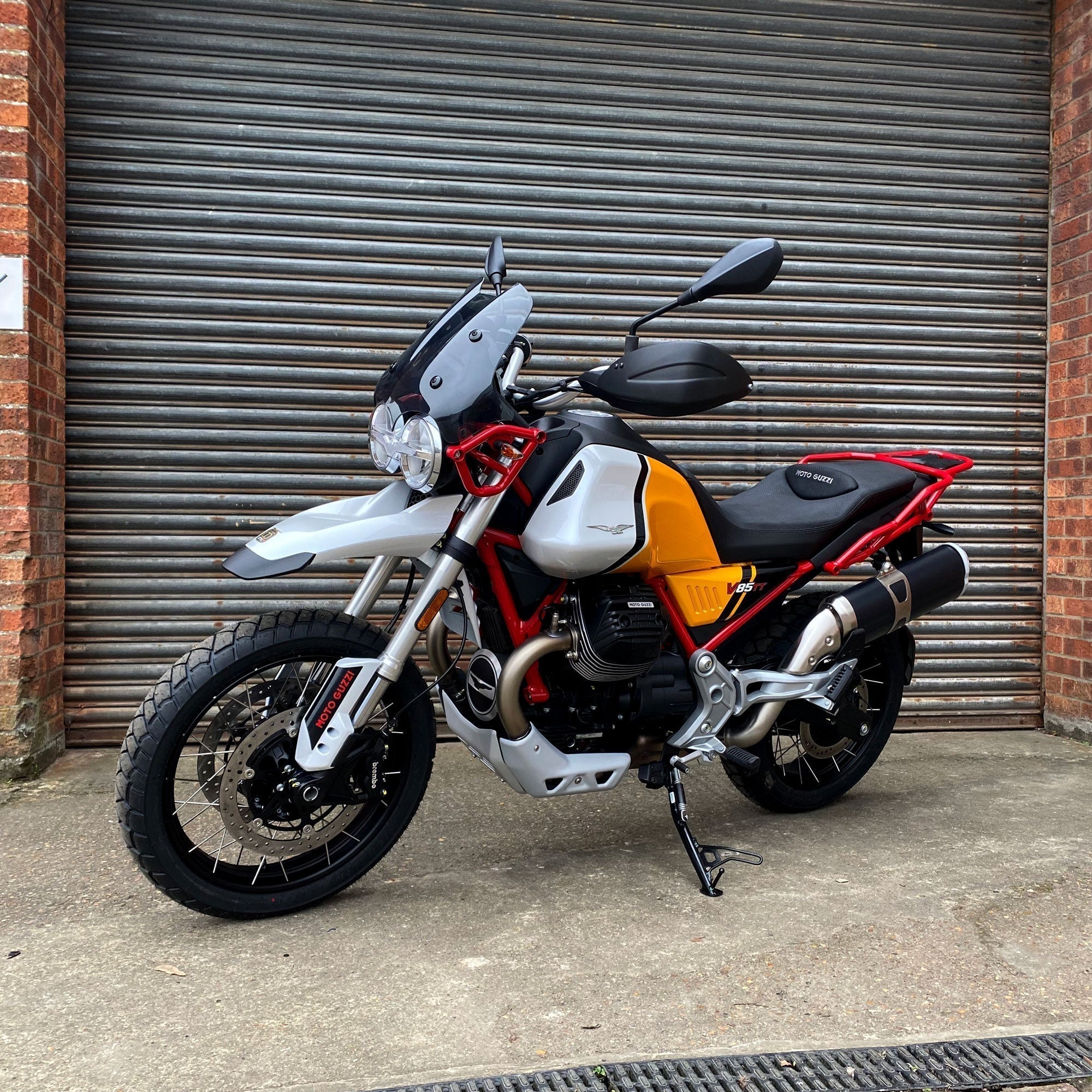 Pyramid Handguard Extensions | Matte Black | Moto Guzzi V85 TT 2019>Current - Pyramid Motorcycle Accessories
