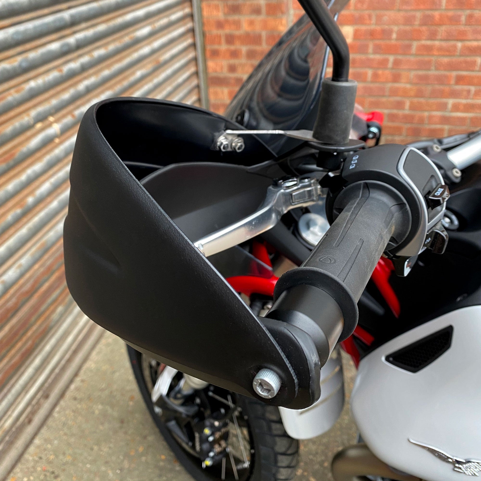 Pyramid Handguard Extensions | Matte Black | Moto Guzzi V85 TT 2019>Current - Pyramid Motorcycle Accessories