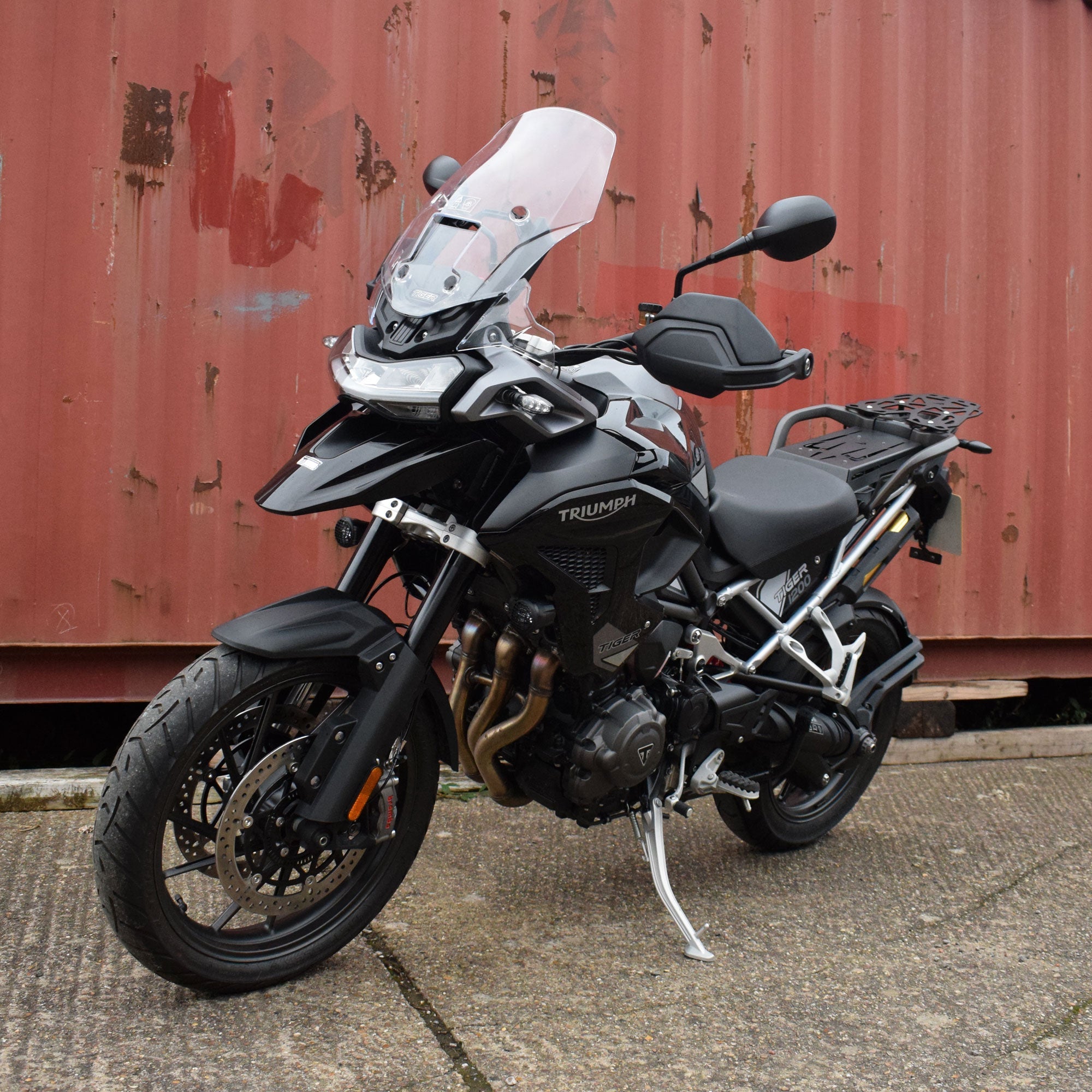 Pyramid Handguard Extensions | Matte Black | Triumph Tiger 1200 GT Pro 2022>Current - Shop name