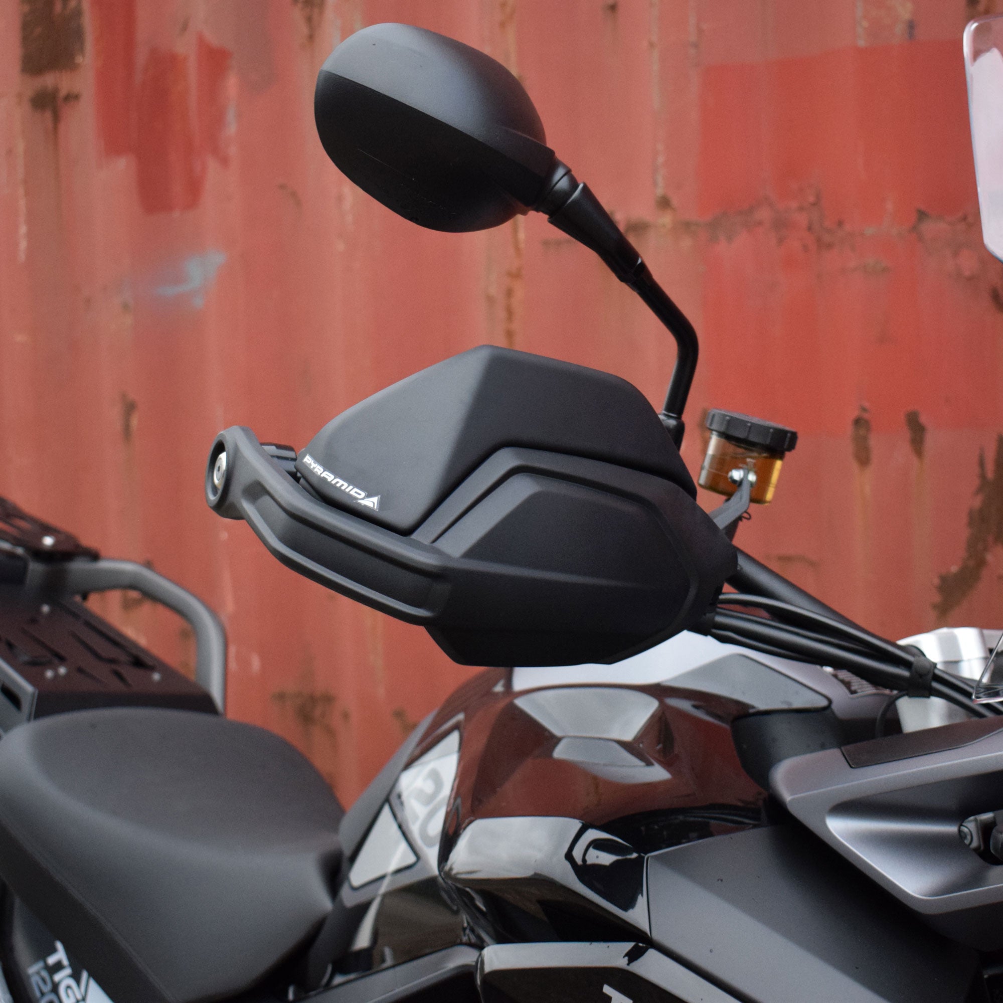 Pyramid Handguard Extensions | Matte Black | Triumph Tiger 1200 Rally Pro 2022>Current - Shop name