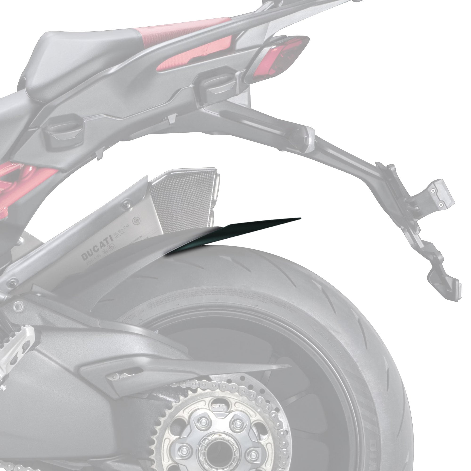 Pyramid Hugger Extension | Matte Black | Ducati Multistrada V4 Pikes Peak 2021>Current - Shop name