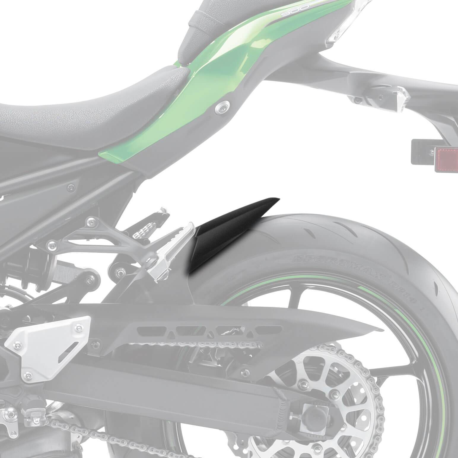 Pyramid Hugger Extension | Matte Black | Kawasaki Z 900 RS SE 2022>Current - Pyramid Motorcycle Accessories