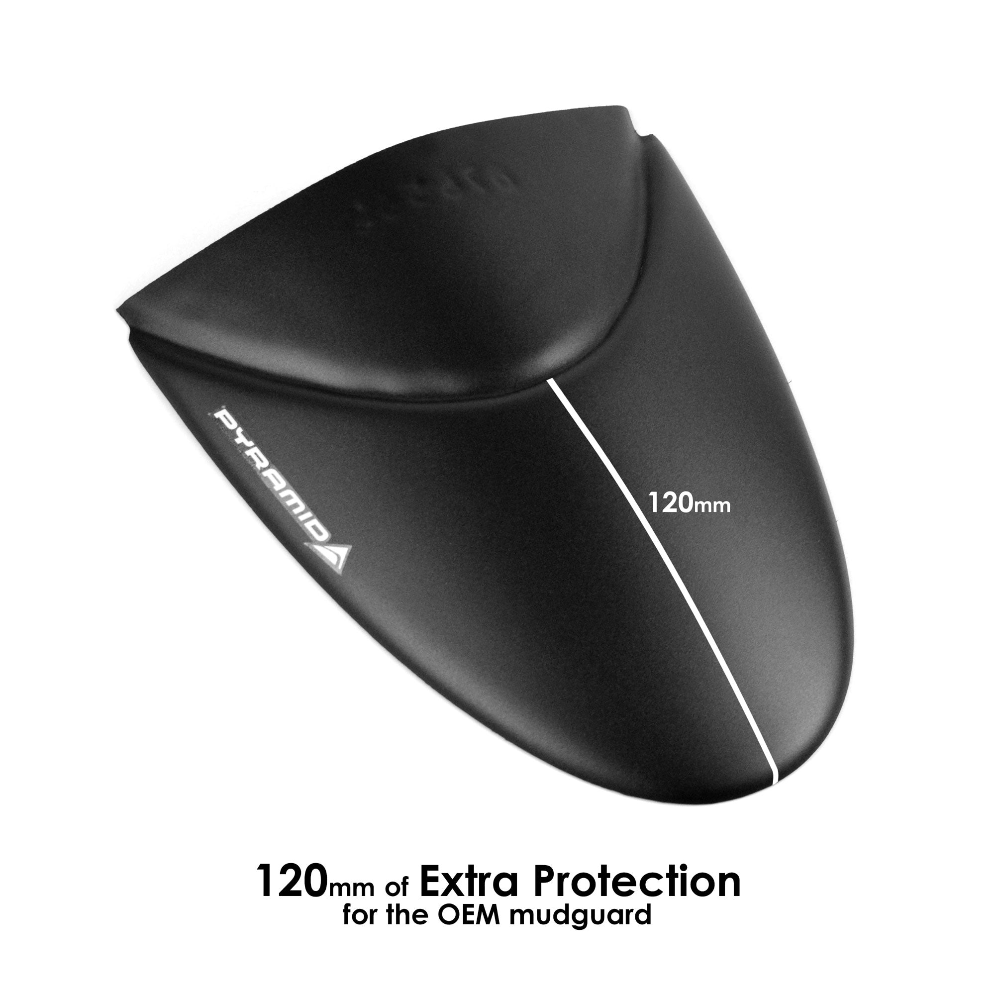 Pyramid Hugger Extension | Matte Black | Triumph Street Triple 675 2007>2012 - Pyramid Motorcycle Accessories