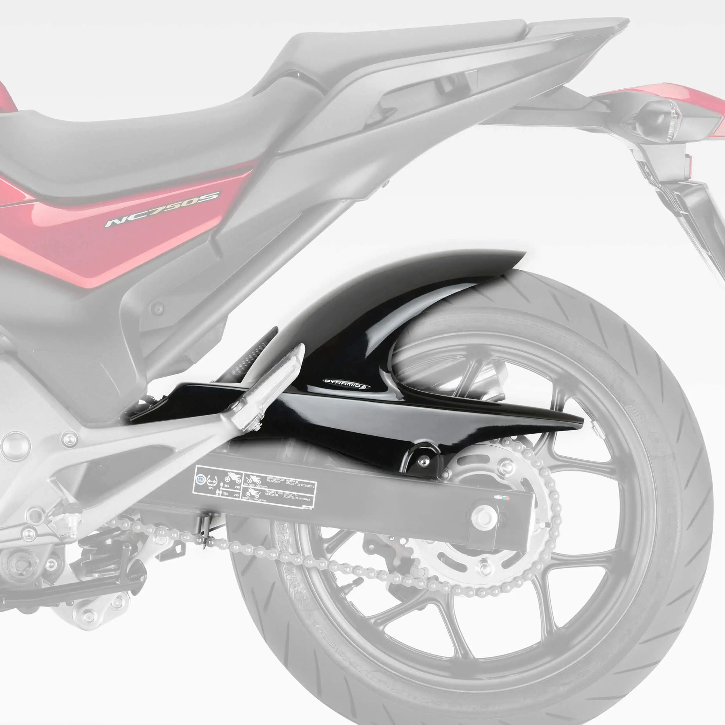 Pyramid Hugger | Gloss Black | Honda NC 750 S 2012>Current - Pyramid Motorcycle Accessories