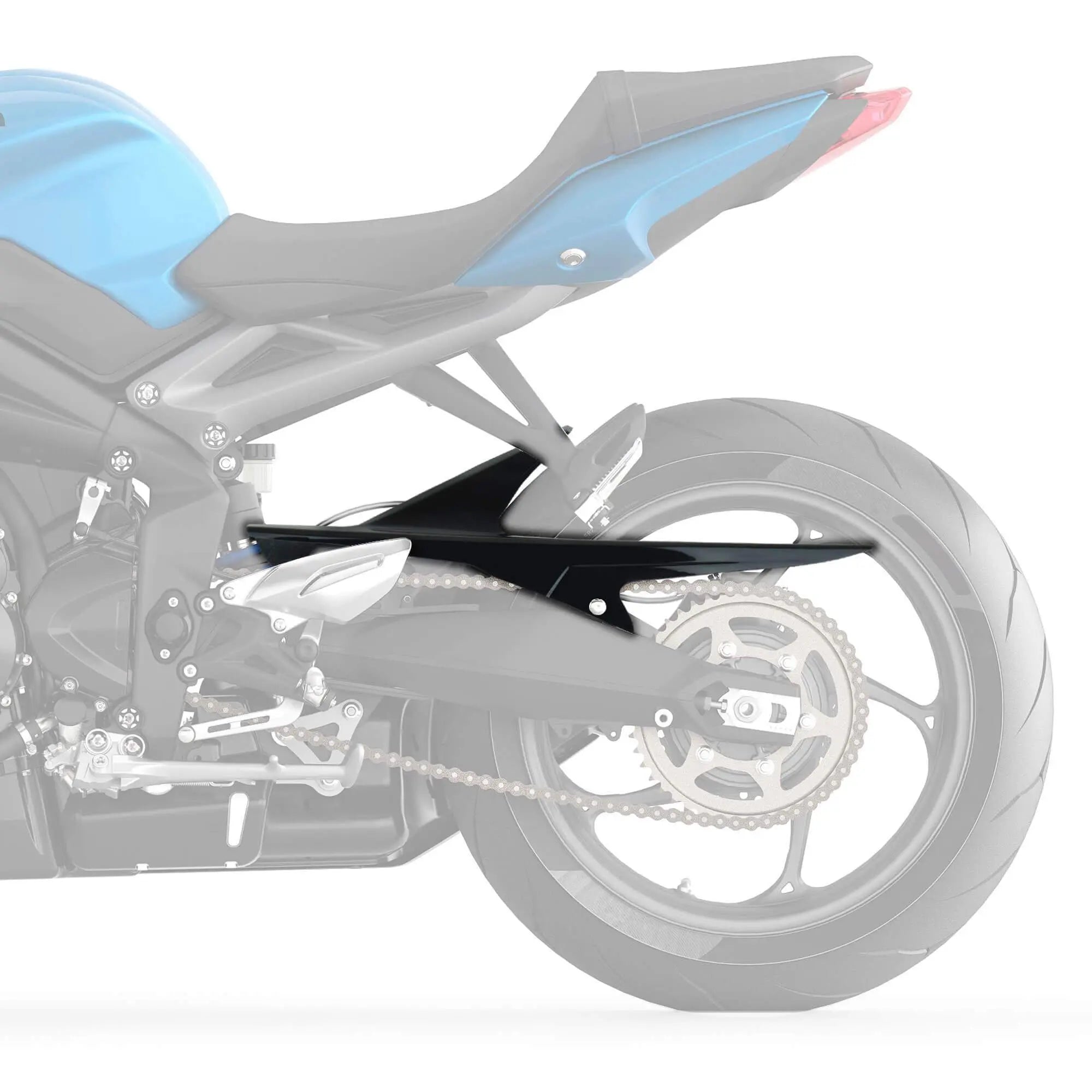Pyramid Hugger | Gloss Black | Triumph Street Triple 675 2013>2017 - Shop name