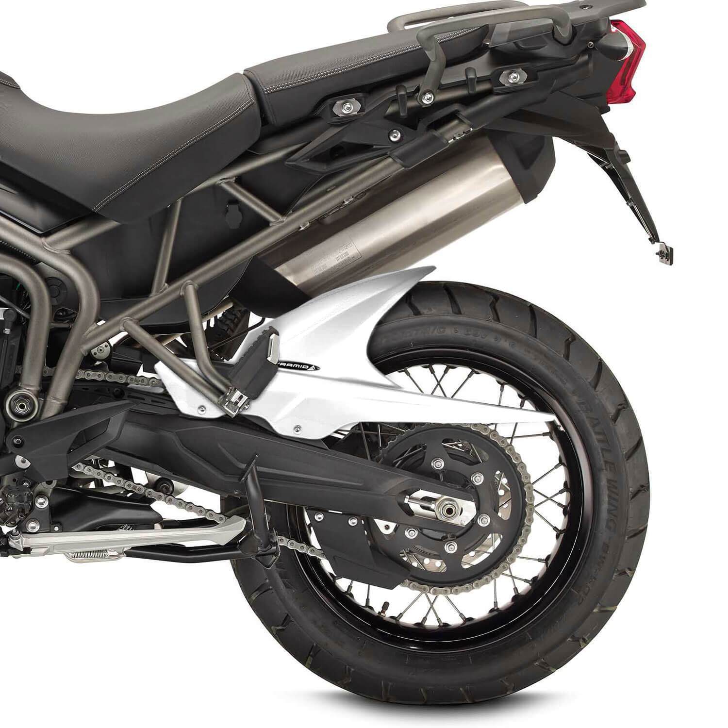 Pyramid Hugger | Gloss White | Triumph Tiger 800 XR/XRT/XRX/Low 2011>Current - Shop name