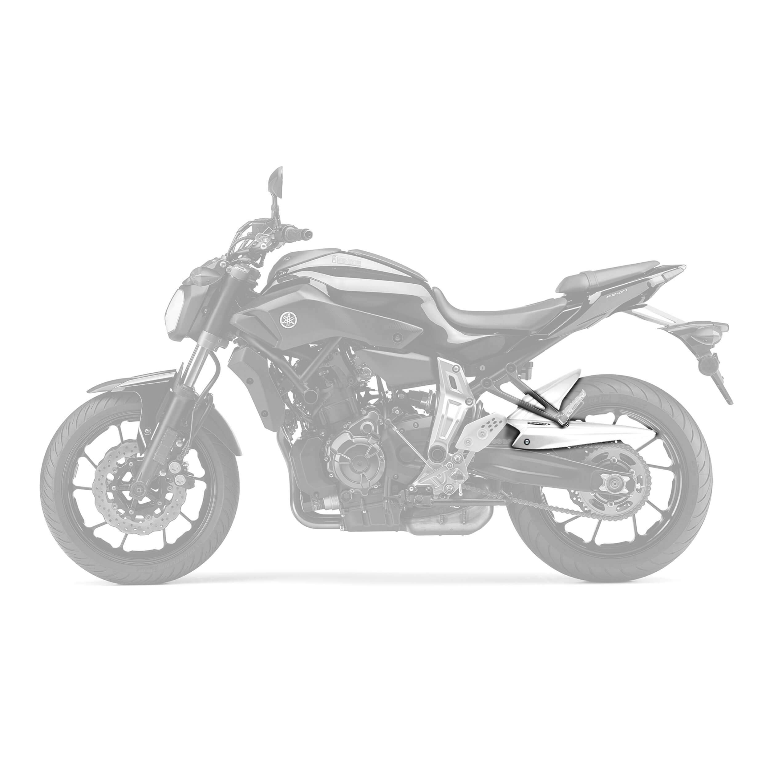 Pyramid Hugger | Gloss White | Yamaha MT-07 2013>2024 - Shop name