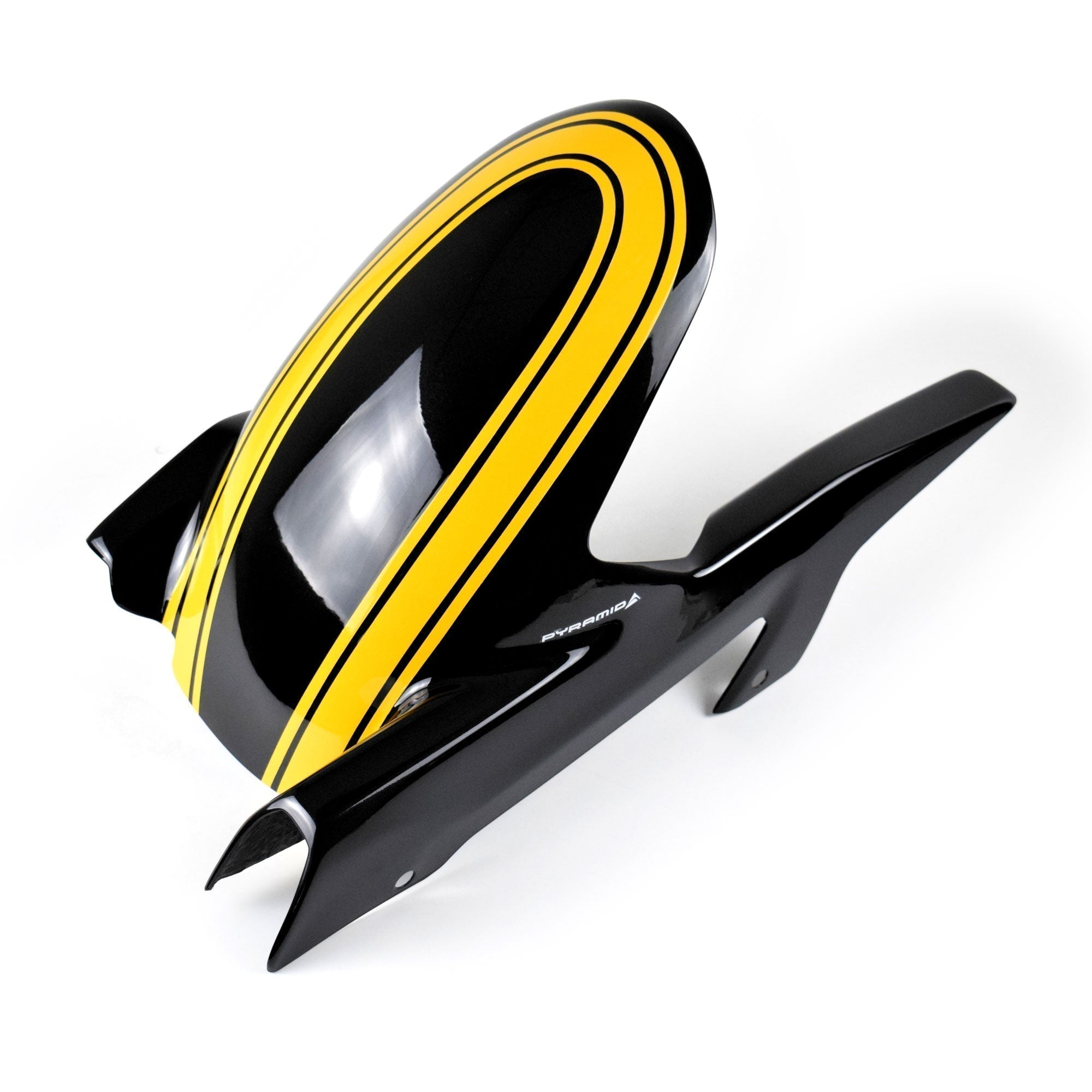 Pyramid Hugger | Metallic Diablo Black/Metallic Yellow (Yellow Ball Scheme) | Kawasaki Z 900 RS SE 2022>Current - Pyramid Motorcycle Accessories