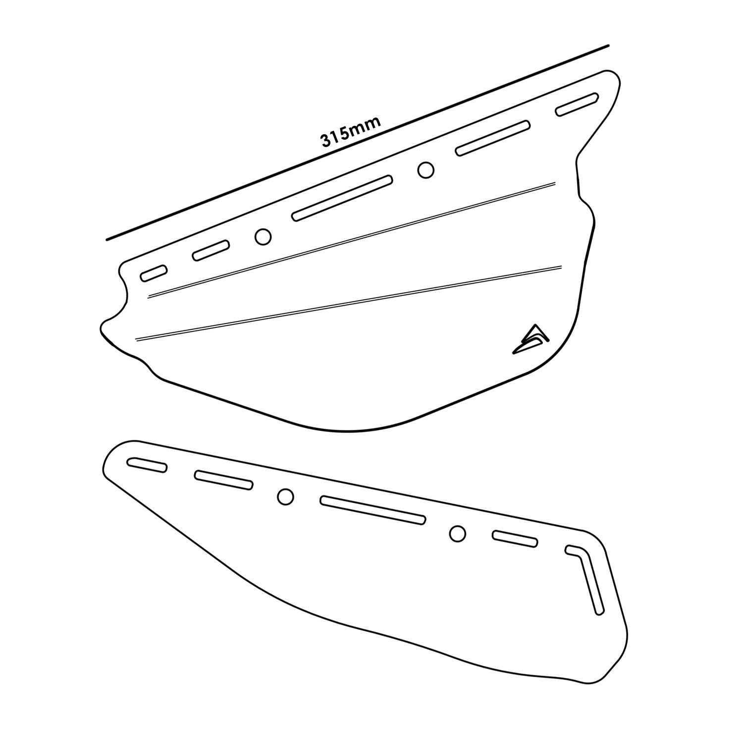 Pyramid Infill Panels | Matte Black | Triumph Tiger 1200 GT Pro 2022>Current - Shop name