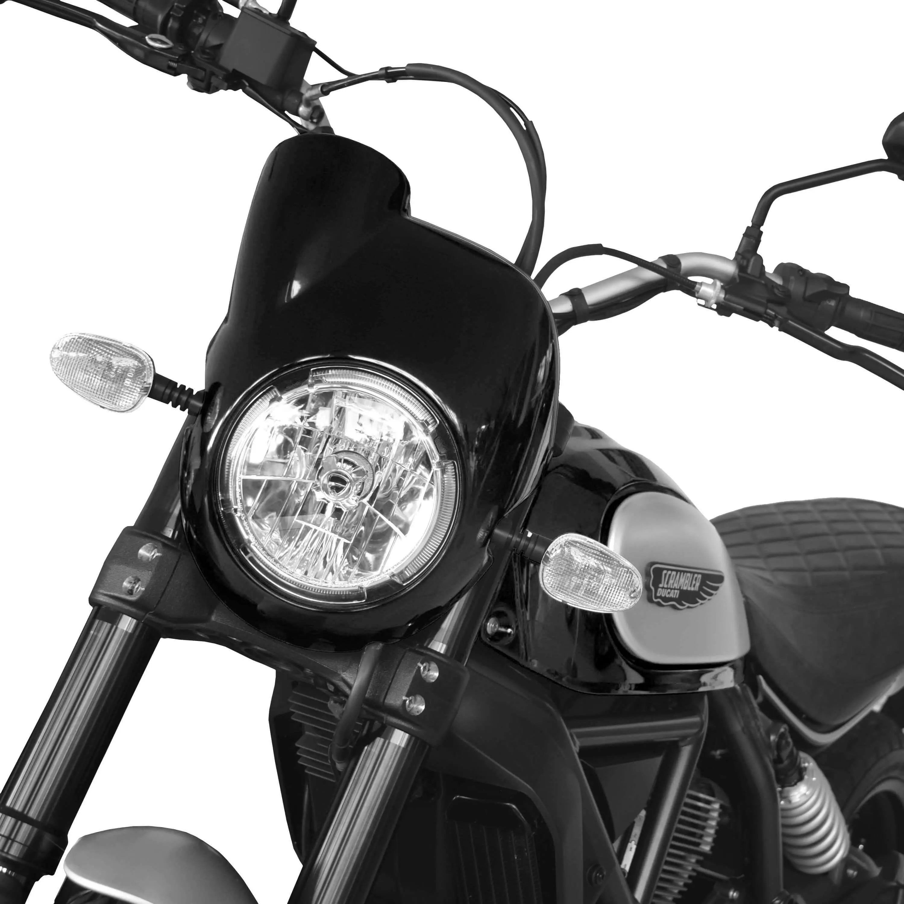 Pyramid Nose Fairing | Gloss Black | Ducati Scrambler Cafe Racer 2015>Current - Shop name