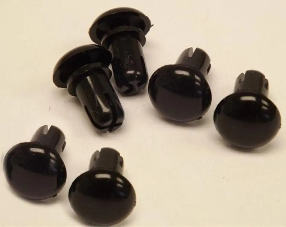 Pyramid Push Rivets Black Plastic - Shop name