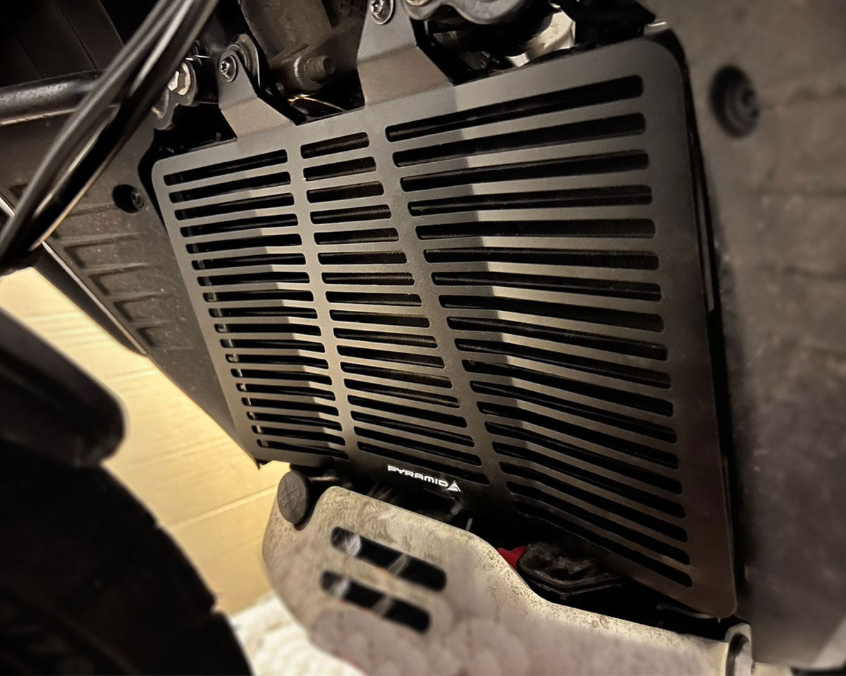 Pyramid Radiator Guard | Matte Black | Harley Davidson Pan America 1250 Special 2021>Current - Shop name