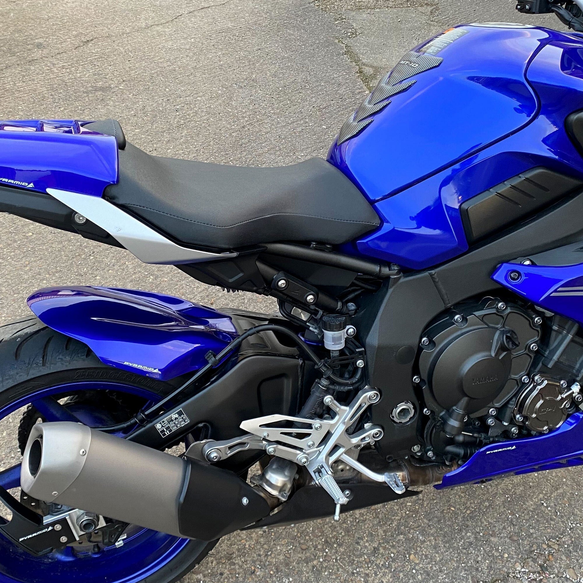 Pyramid Rear Peg Delete Kit | Matte Black | Yamaha MT-10 SP 2016>Current - Pyramid Motorcycle Accessories