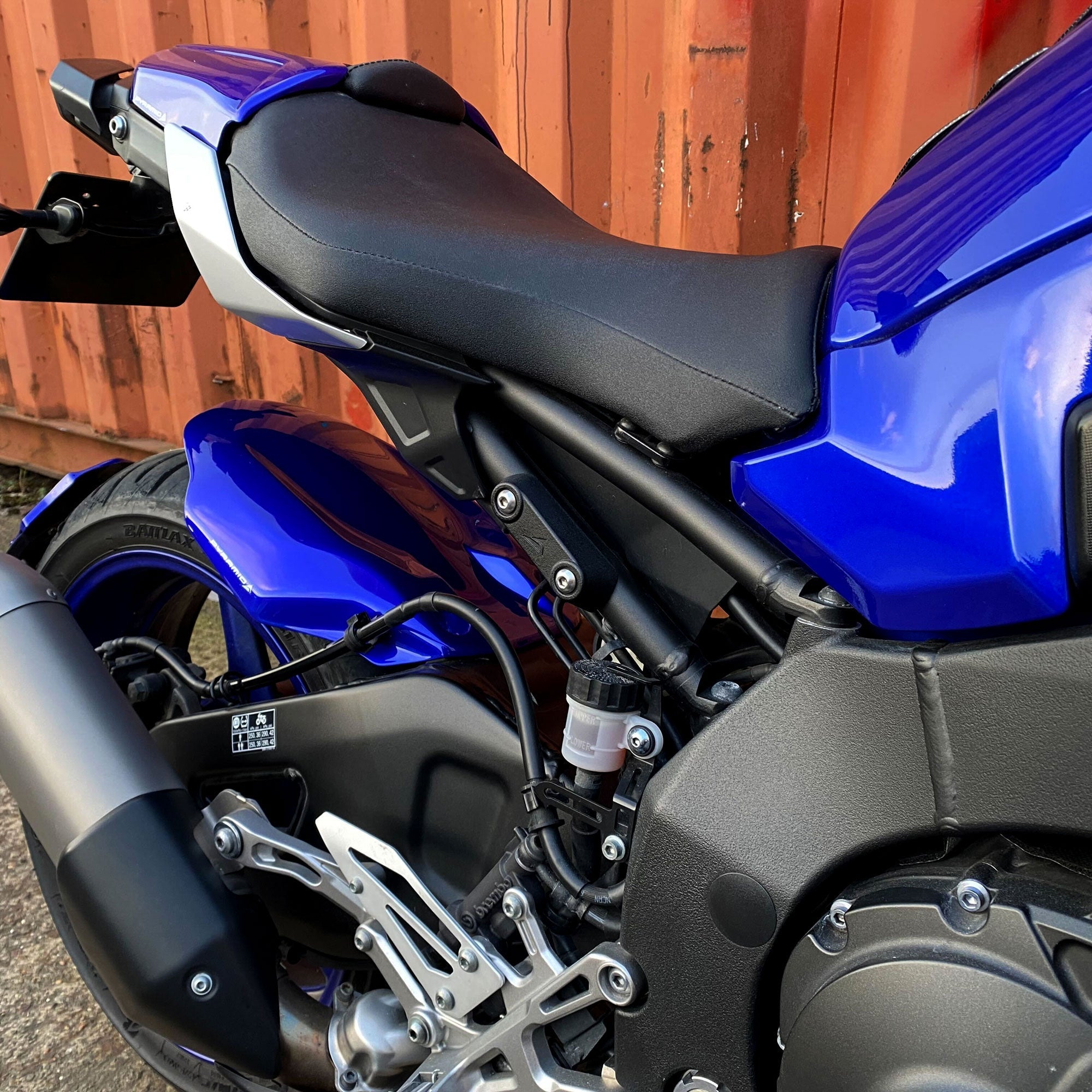 Pyramid Rear Peg Delete Kit | Matte Black | Yamaha MT-10 SP 2016>Current - Pyramid Motorcycle Accessories