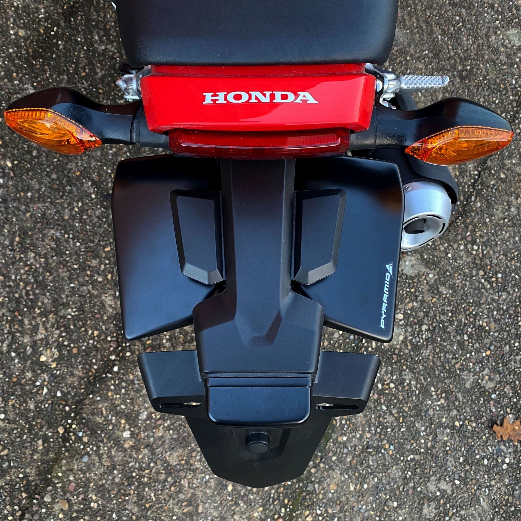Pyramid Rear Splash Protector | Matte Black | Honda MSX 125 2021>Current - Shop name