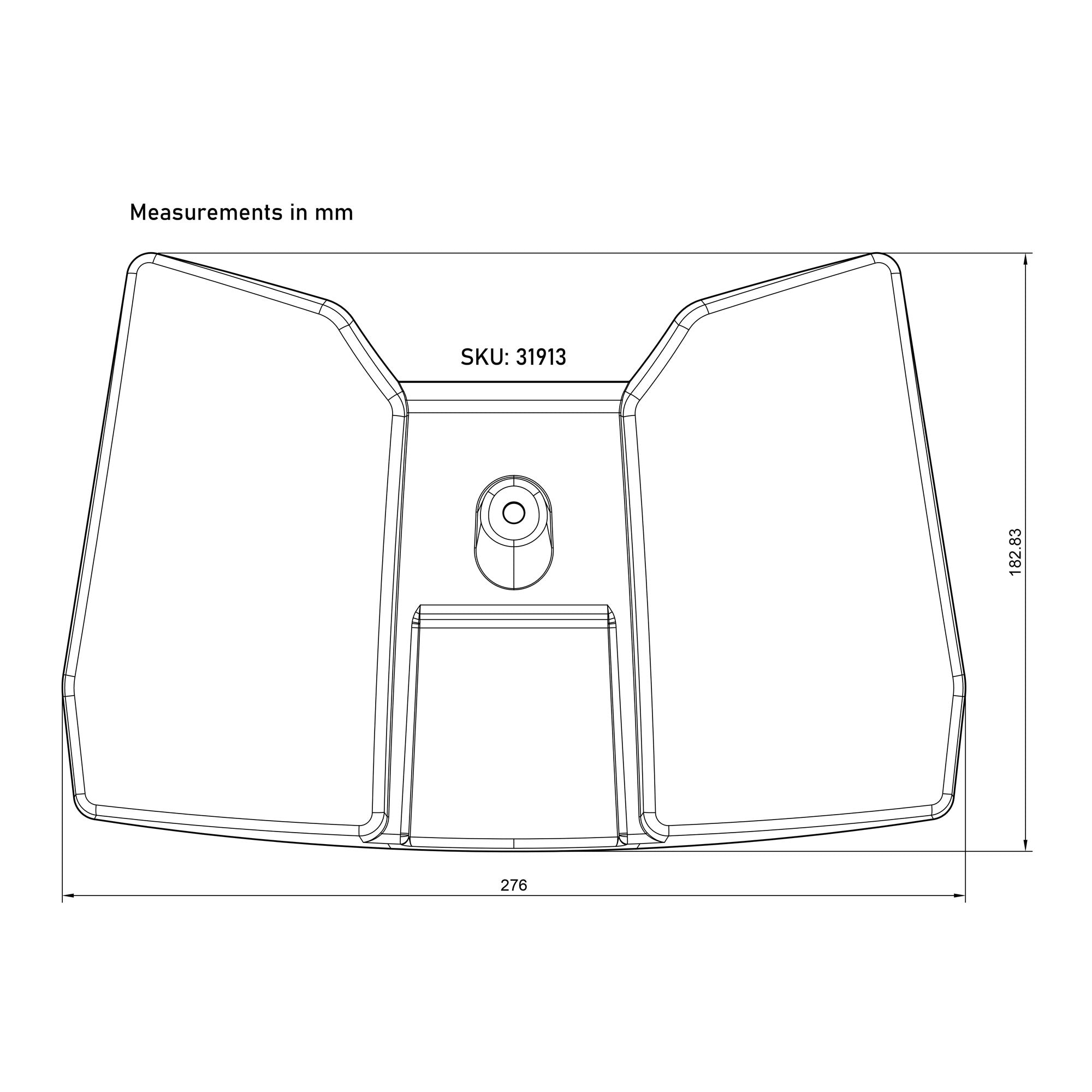 Pyramid Rear Splash Protector | Matte Black | Honda MSX 125 2021>Current - Shop name