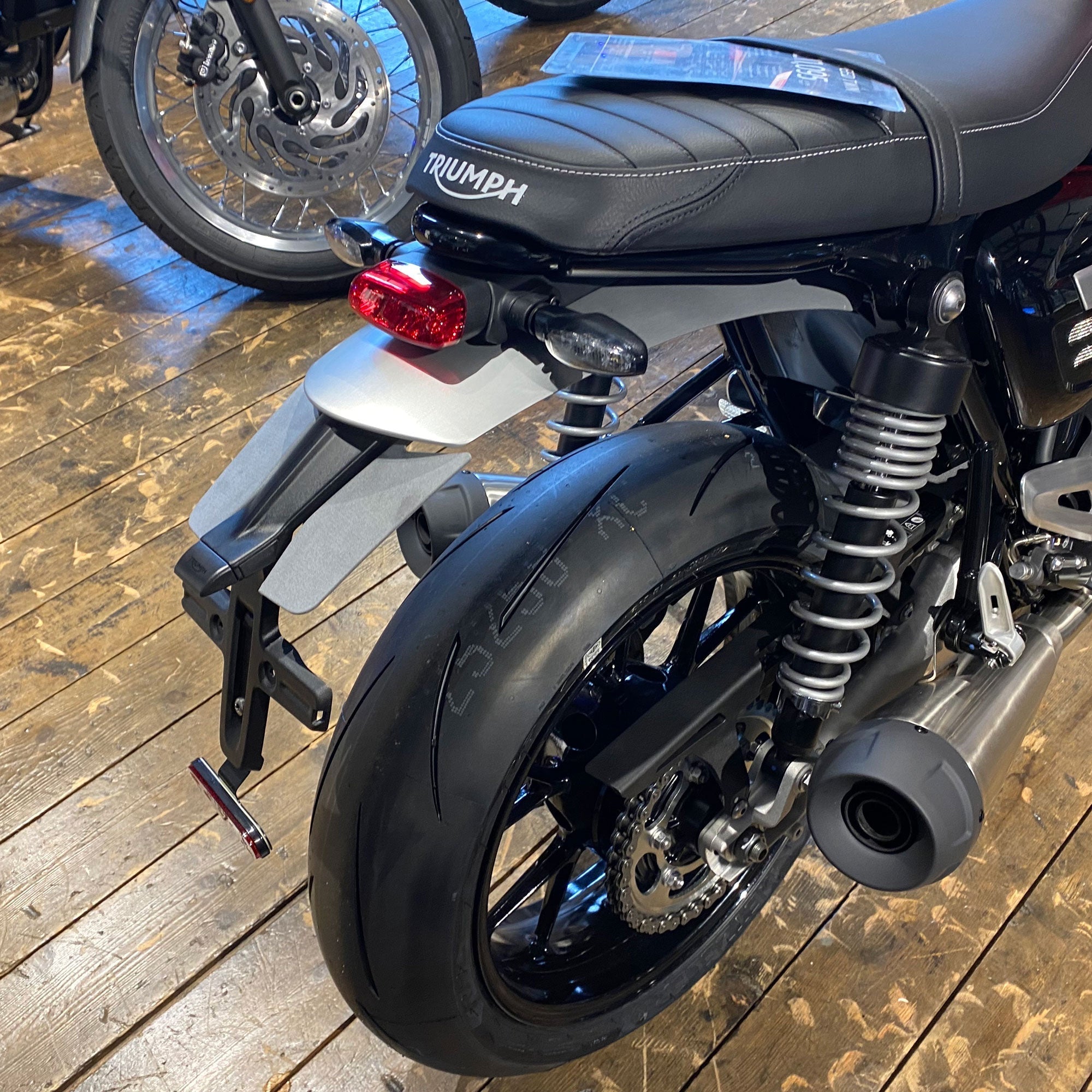 Pyramid Rear Splash Protector | Matte Black | Triumph Speed Twin 1200 2019>2021 - Pyramid Motorcycle Accessories