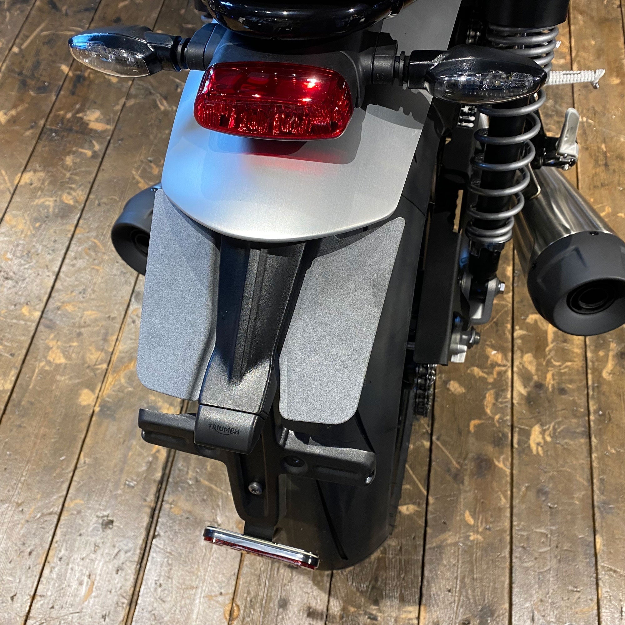 Pyramid Rear Splash Protector | Matte Black | Triumph Speed Twin 1200 2019>2021 - Pyramid Motorcycle Accessories