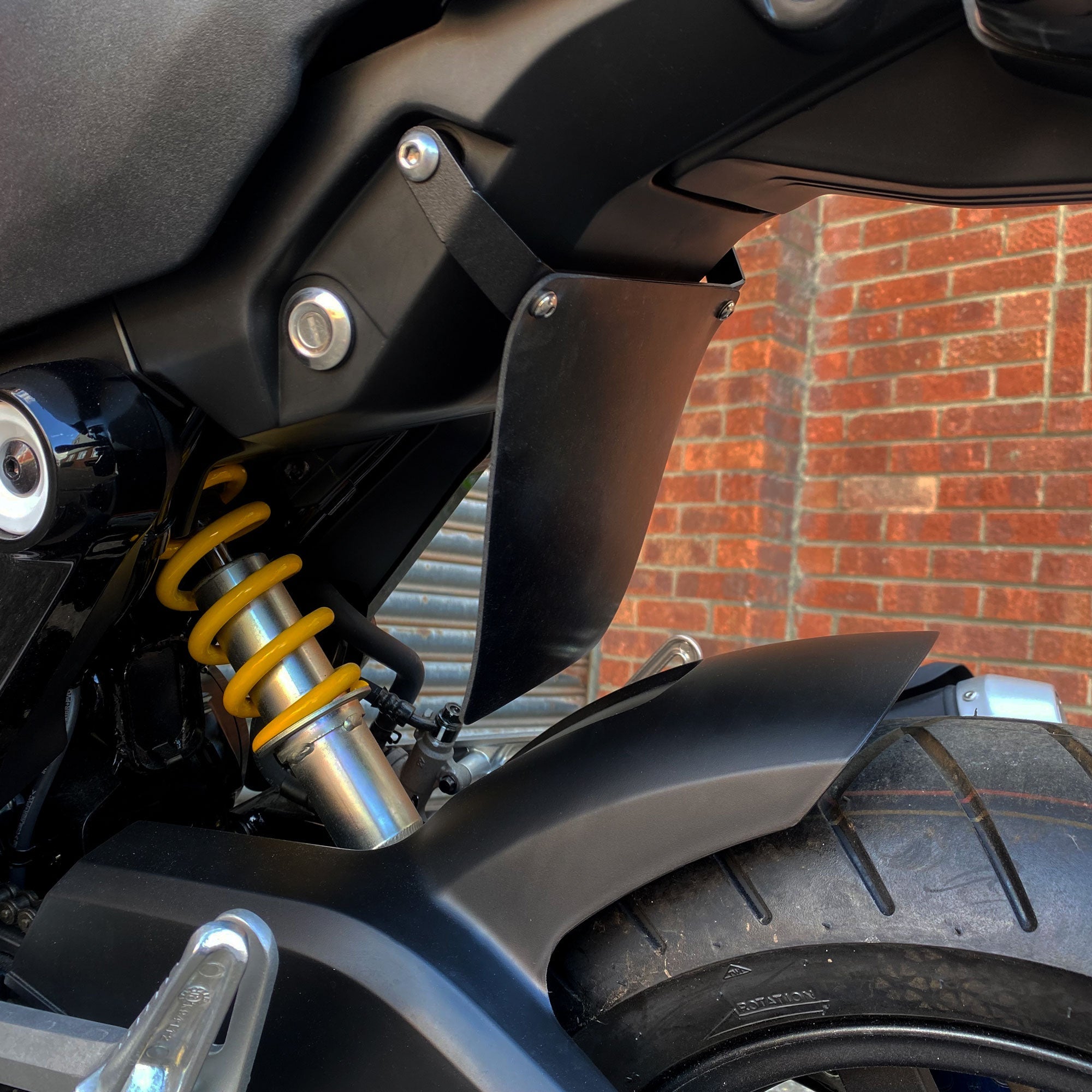 Pyramid Shock Shield | Black | Honda MSX 125 2021>Current - Shop name
