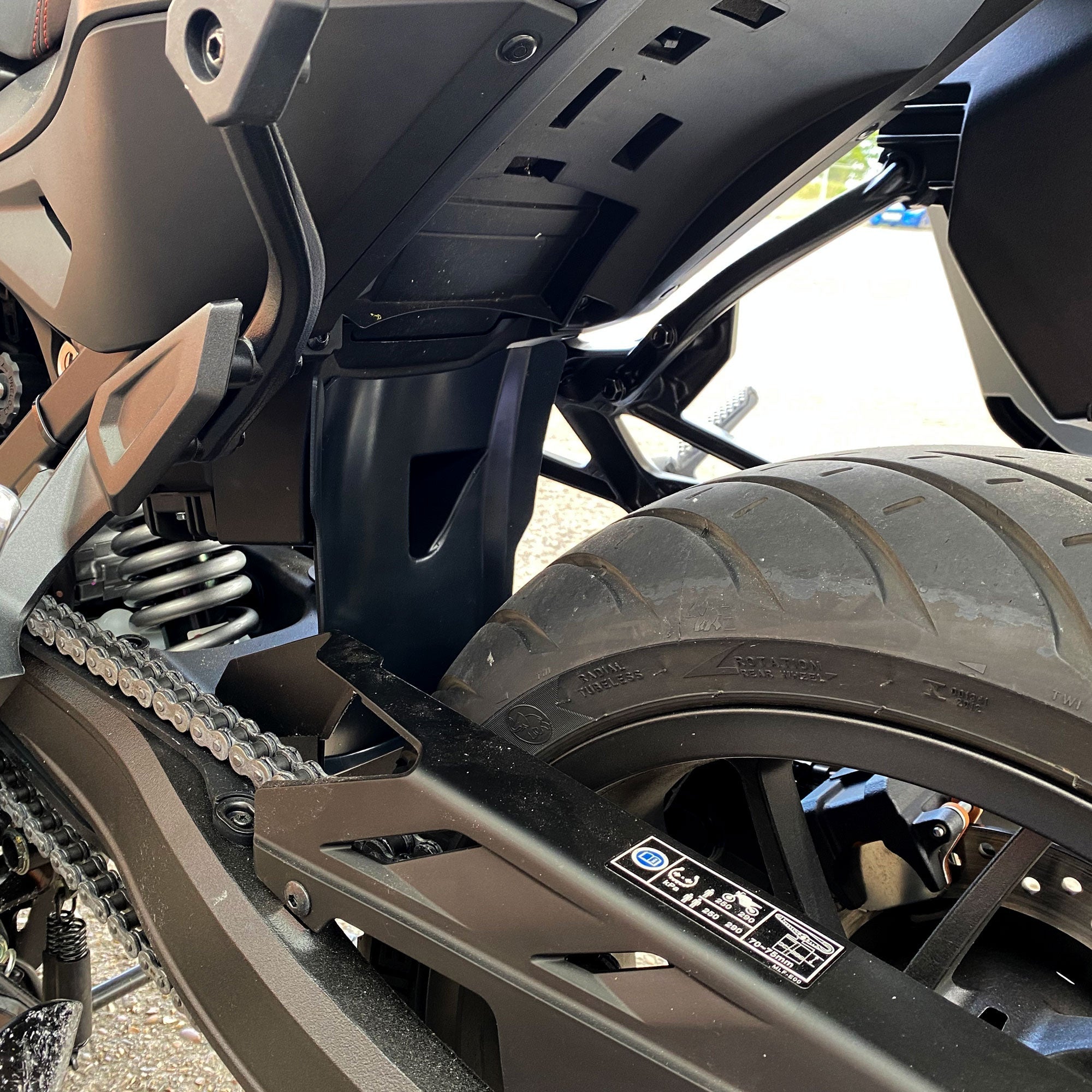 Pyramid Shock Shield | Matte Black | Honda NT1100 2022>2024 - Shop name