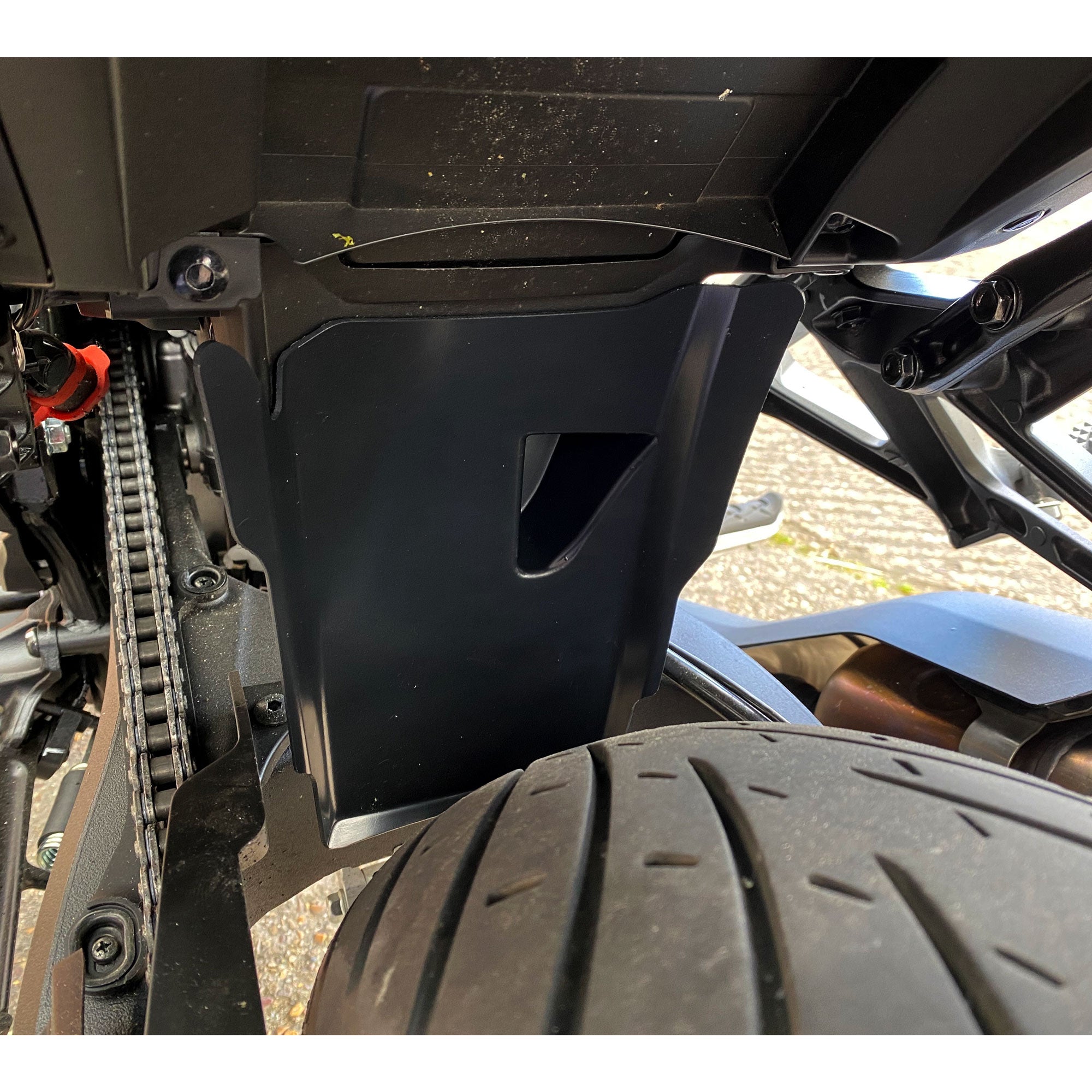 Pyramid Shock Shield | Matte Black | Honda NT1100 2022>2024 - Shop name