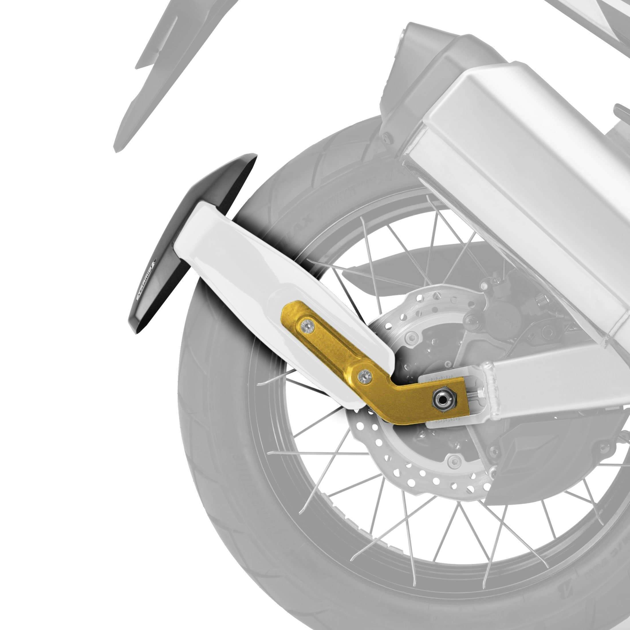 Pyramid Spray Guard | Gloss White + Gold Arm | Honda CRF 1000 L Africa Twin 2016>2019 - Shop name